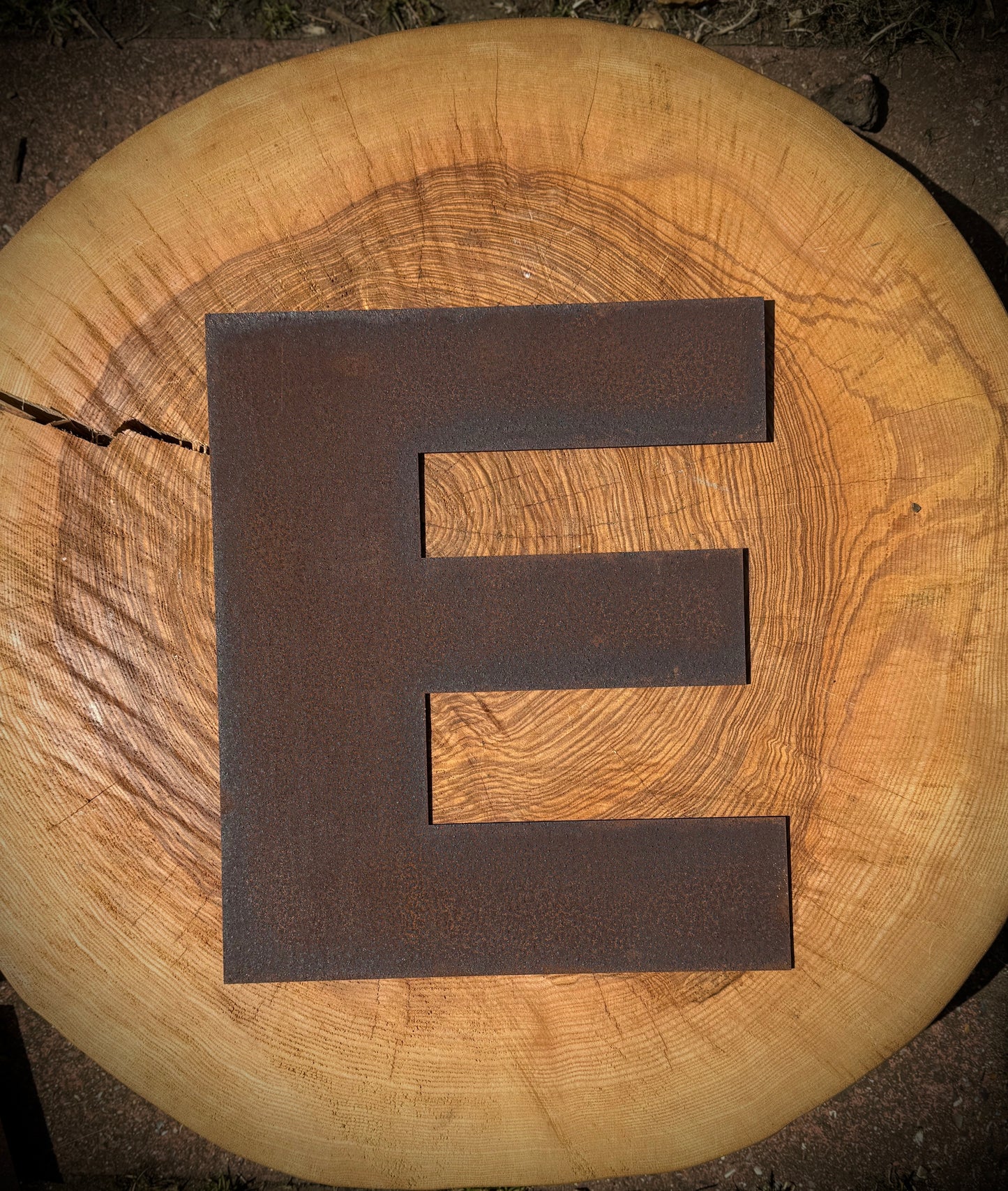 12" Rusty Fat Font Metal Letters A-Z 0-9.