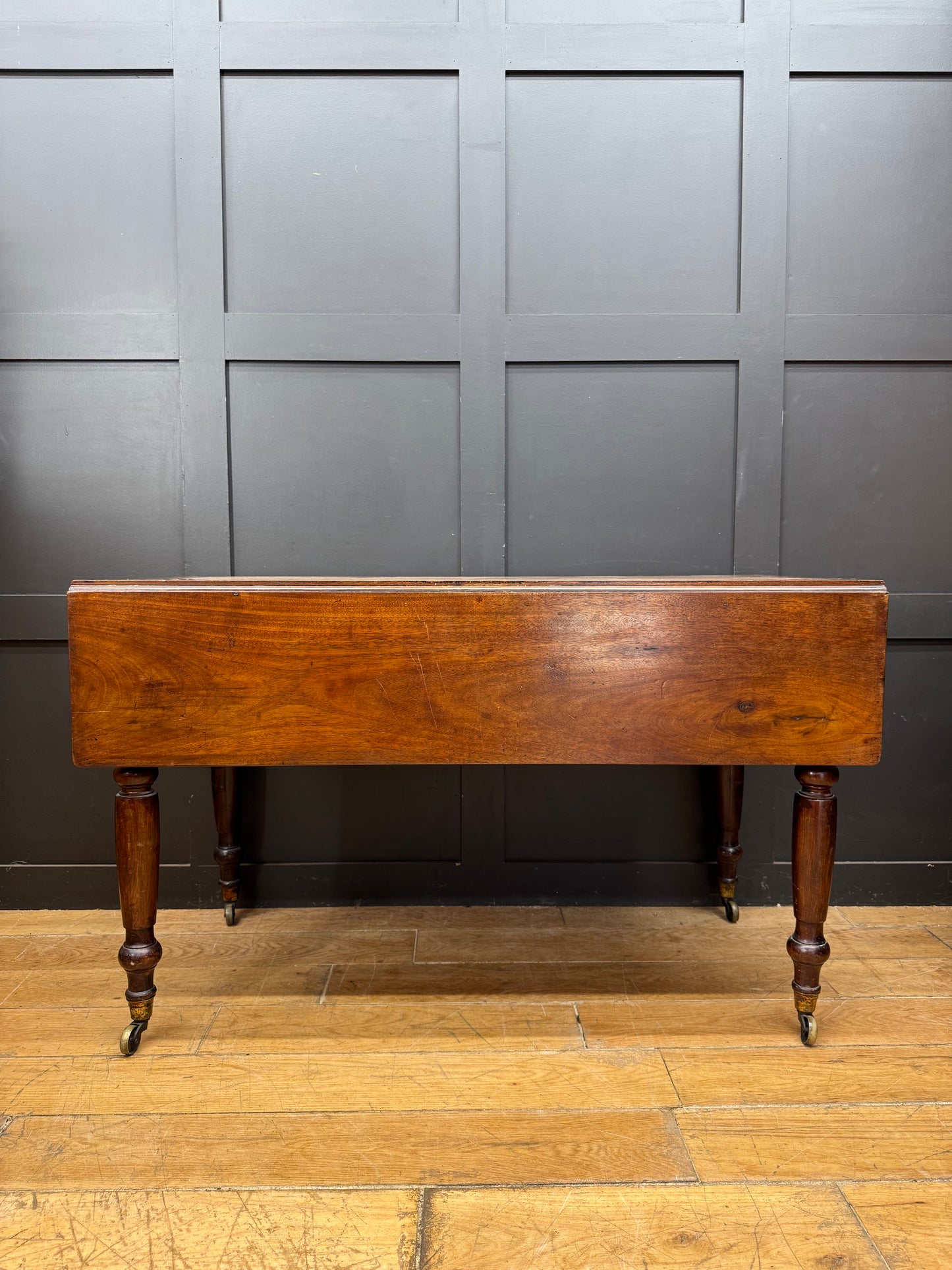Victorian Mahogany Drop Leaf Supper Table Kitchen Dining Console Sideboard Table