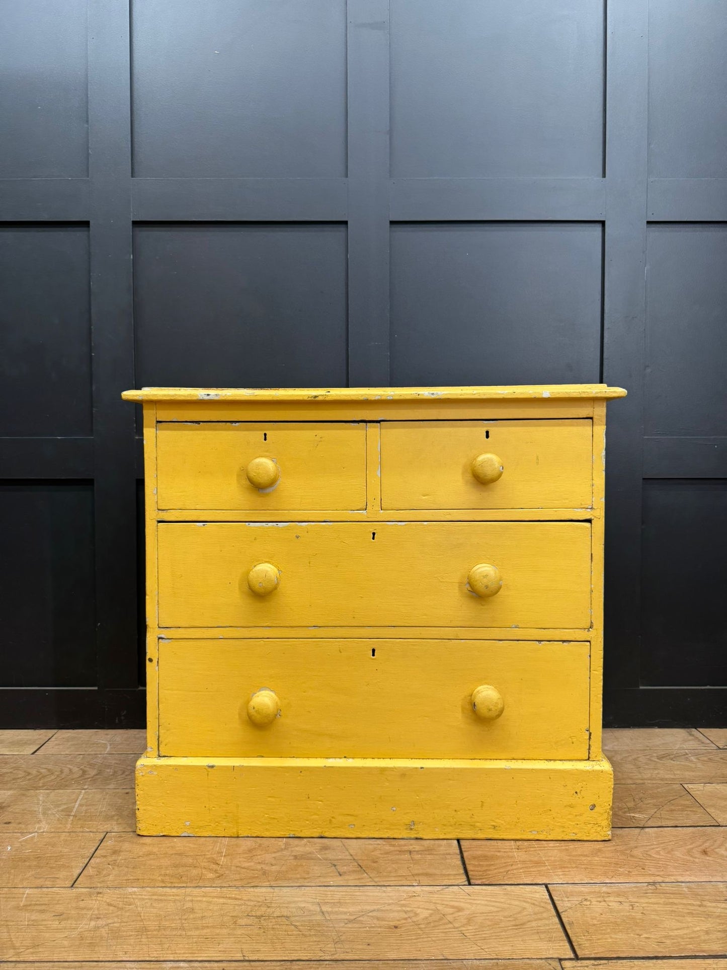 Antique Yellow Pine Chest of Drawers  – Farmhouse Bedroom Storage -Sink Stand