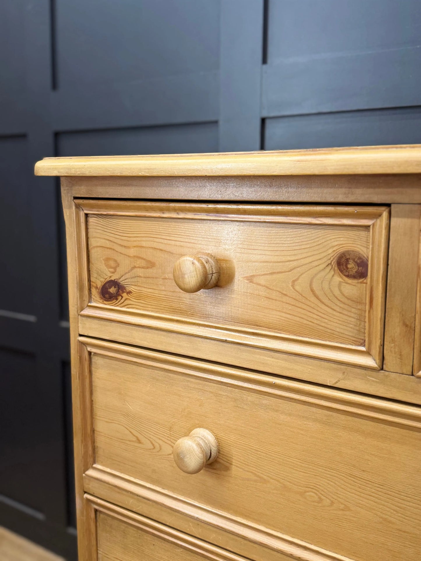 Solid Pine Chest of Drawers Rustic Country Farmhouse Bedroom Storage