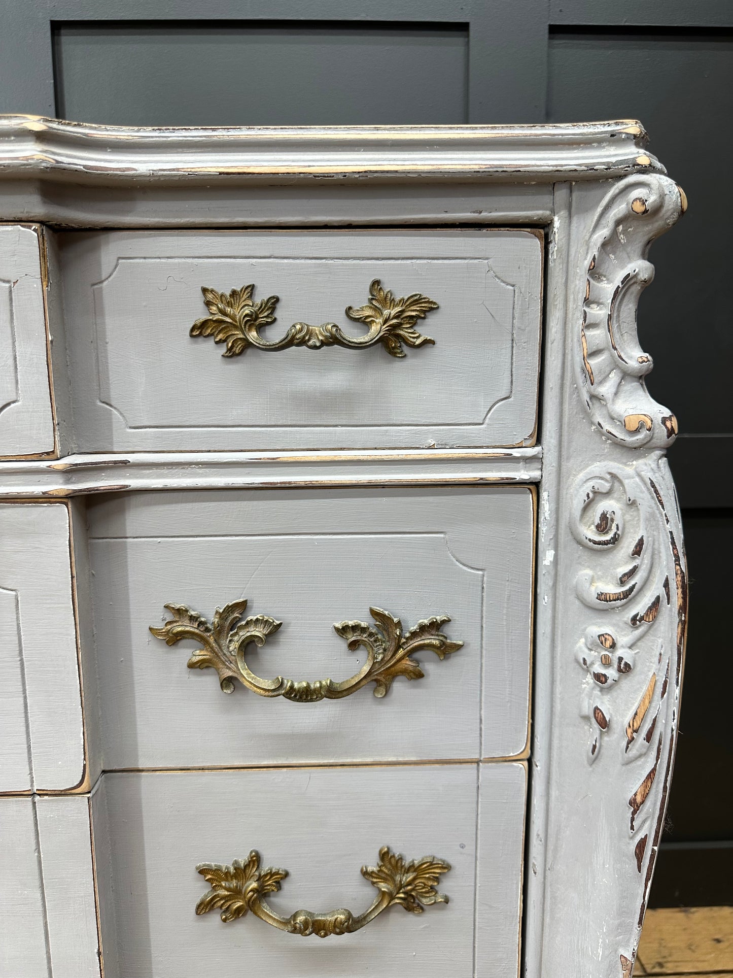 Vintage French Style Sideboard / Shabby Chic Chest Of Drawers / Bedroom Storage