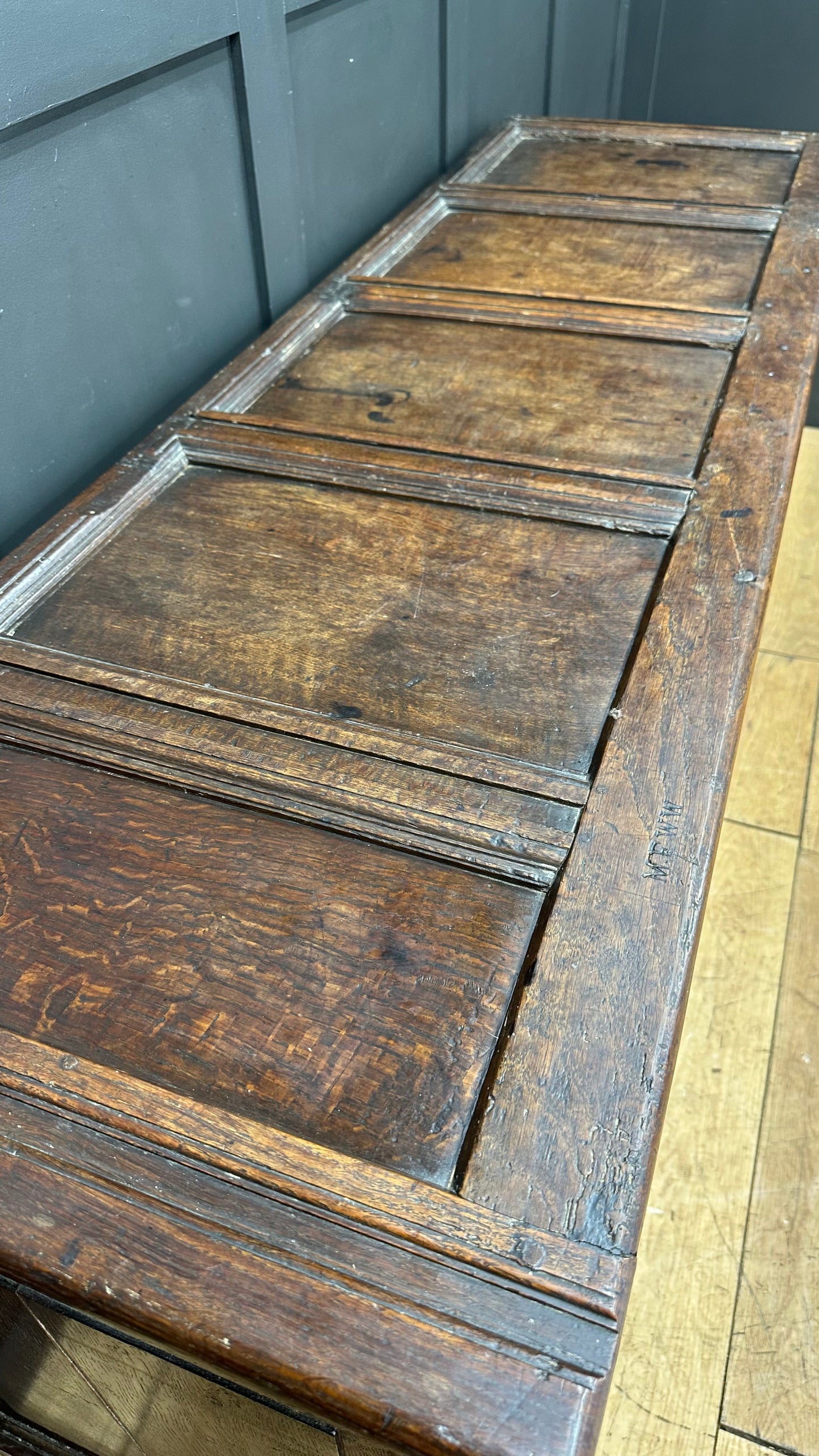 Antique Large Solid Oak Coffer / TV Stand / Antique Mule Chest/  Georgian Chest