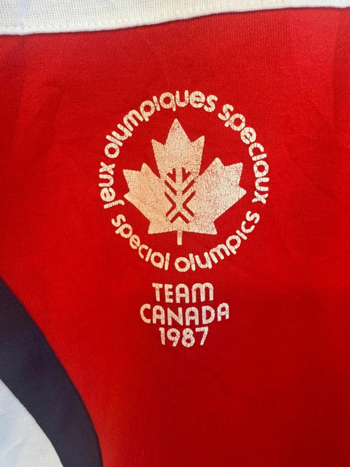 Original Vintage 1987 Adidas Tracksuit Top Team Canada Special Olympics Rare adidas