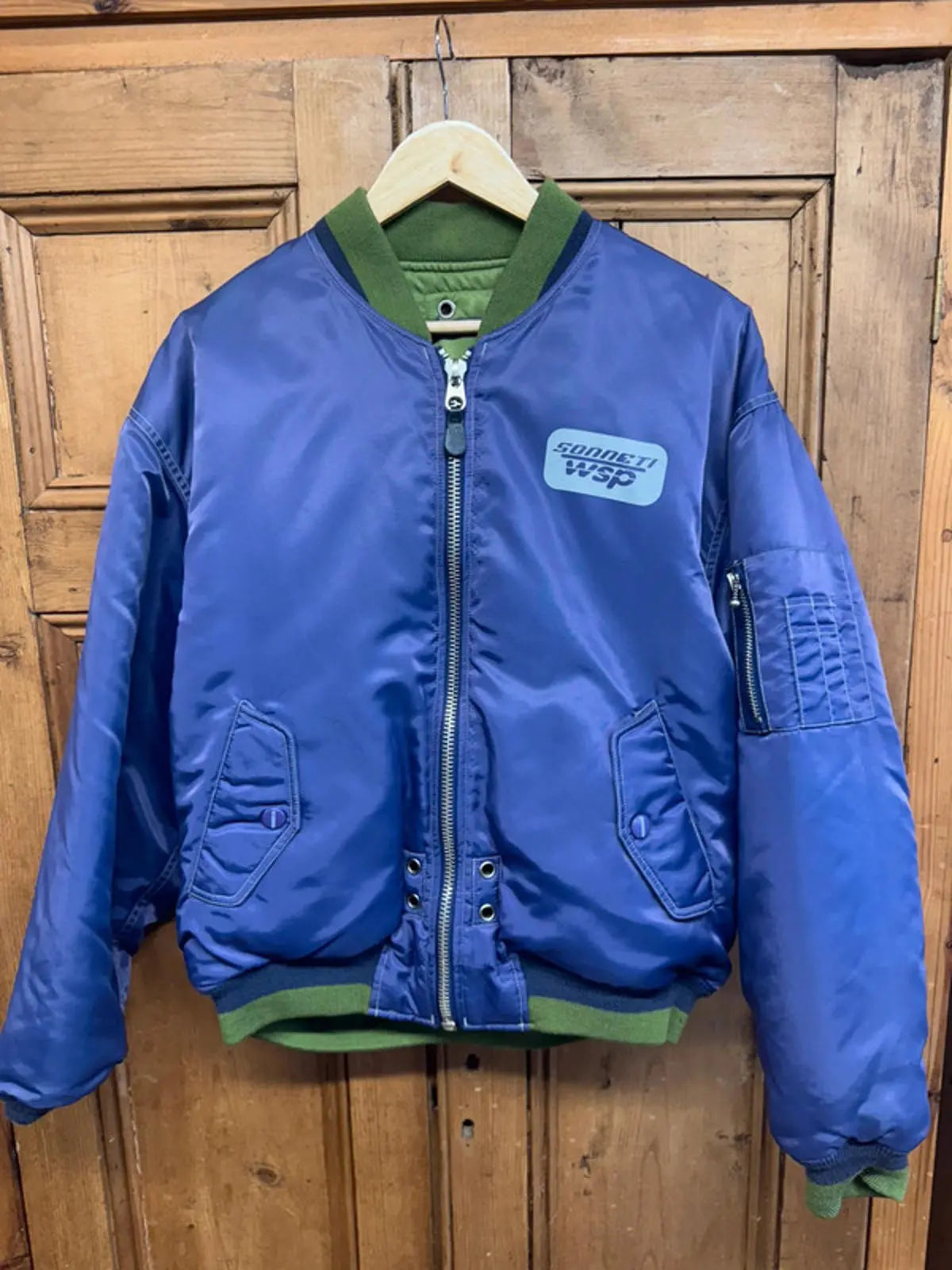 Original 90s Sonneti Bomber Jacket Reversible Rave Coat Unisex Men’s Womens Sonneti