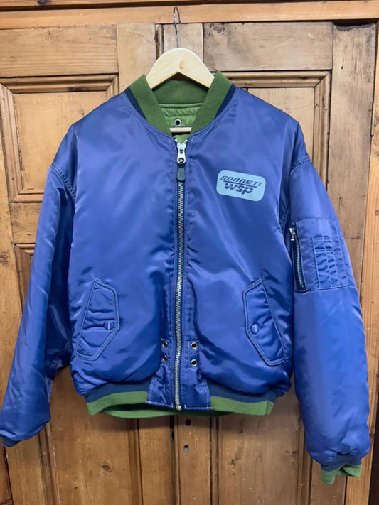 Original 90s Sonneti Bomber Jacket Reversible Rave Coat Unisex Men’s Womens Sonneti