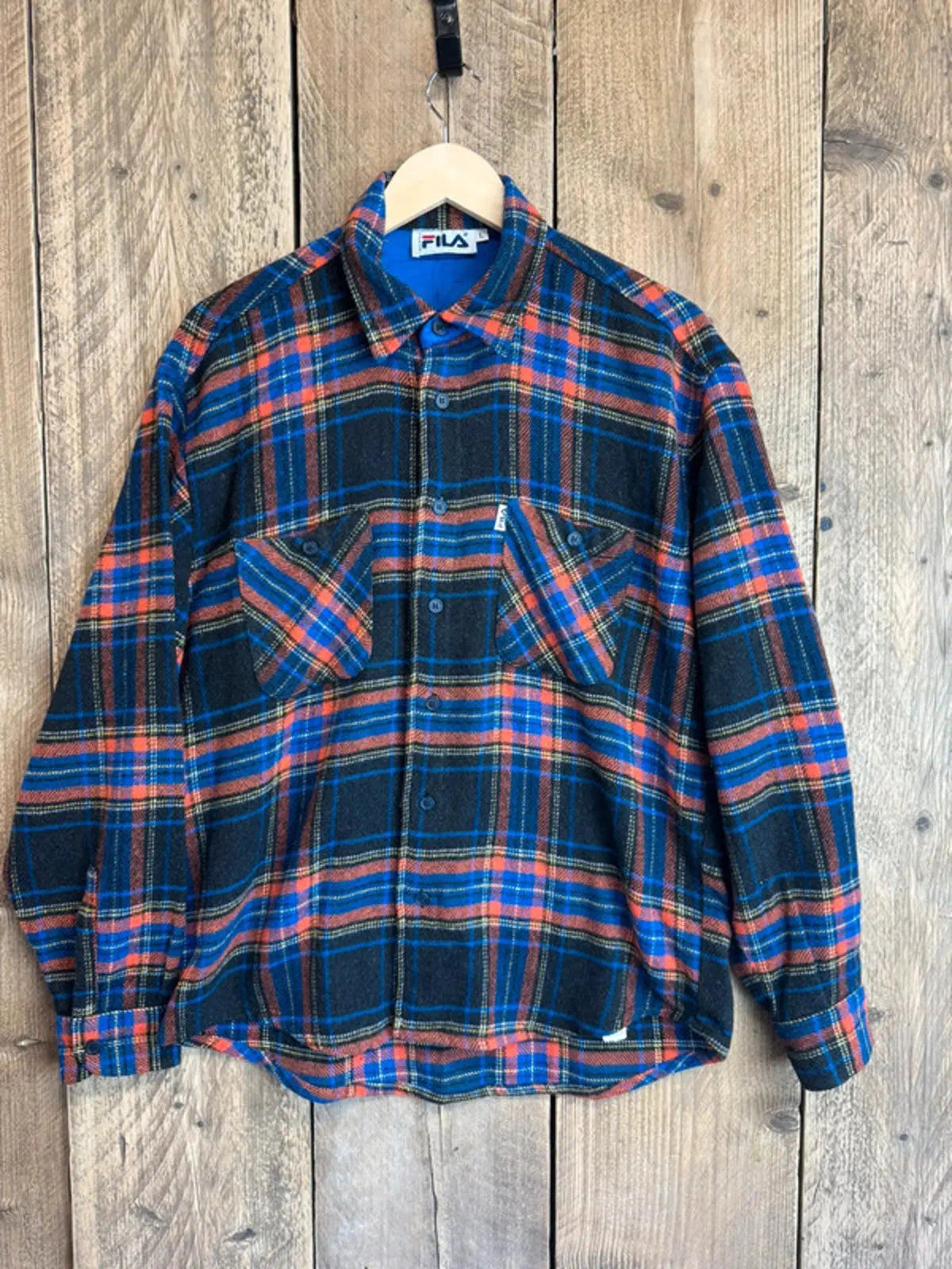 Rare Fila flannel shirt from the 90s . Made in Italy. Mens large Fila