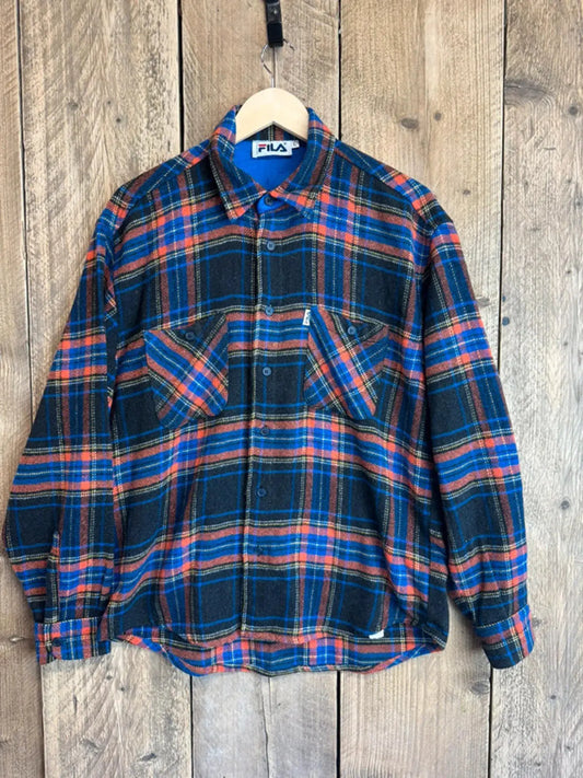 Rare Fila flannel shirt from the 90s . Made in Italy. Mens large Fila