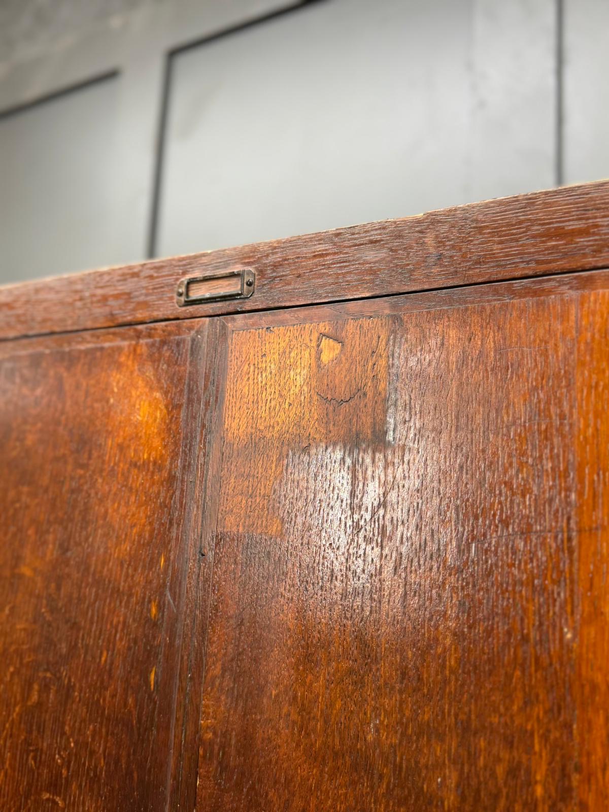 Vintage Oak Fronted School Science Cupboard – Ideal Pantry or Kitchen Storage