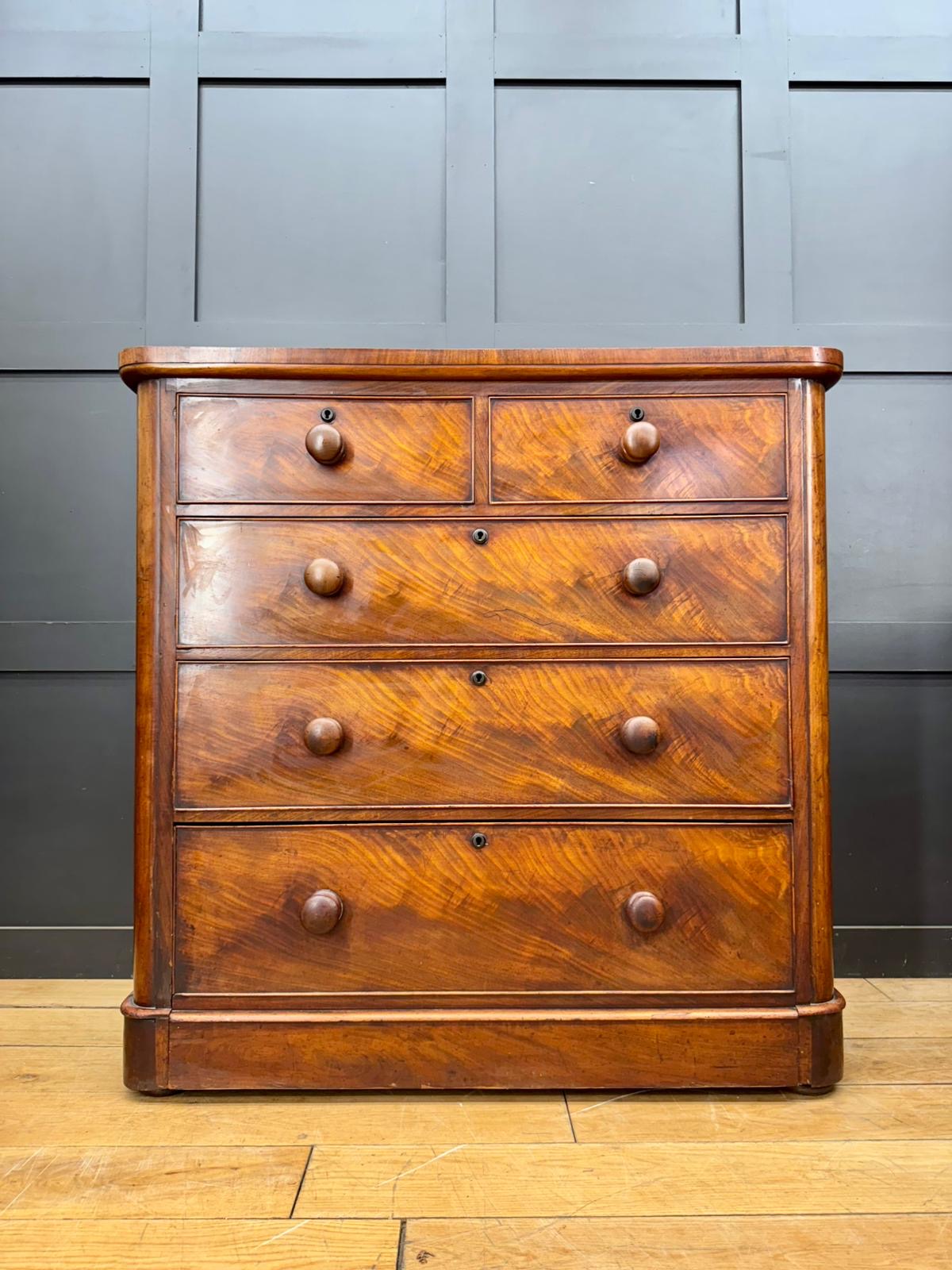 Antique Victorian Mahogany Chest of Drawers Tallboy Bedroom Dresser Storage