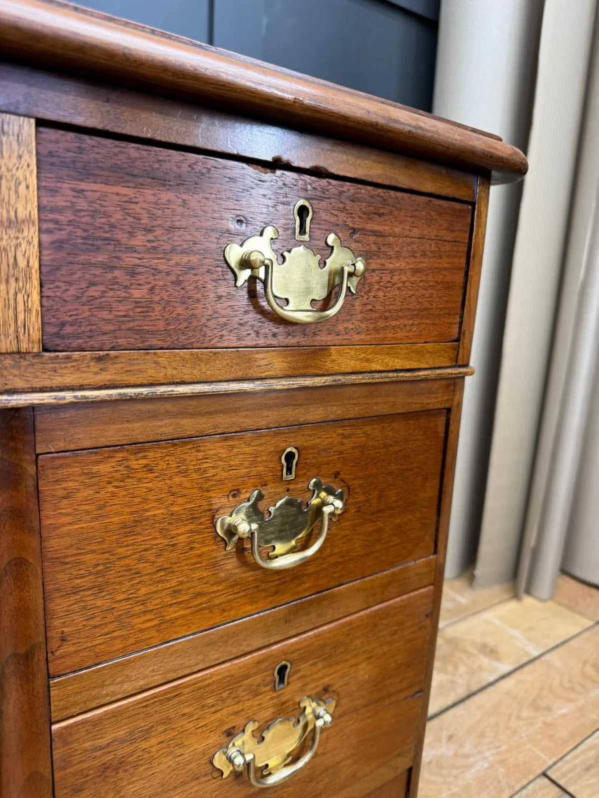 Victorian Mahogany Twin Pedestal Writing Desk / Office Study Computer Desk RUSTIC WAREHOUSE NORFOLK