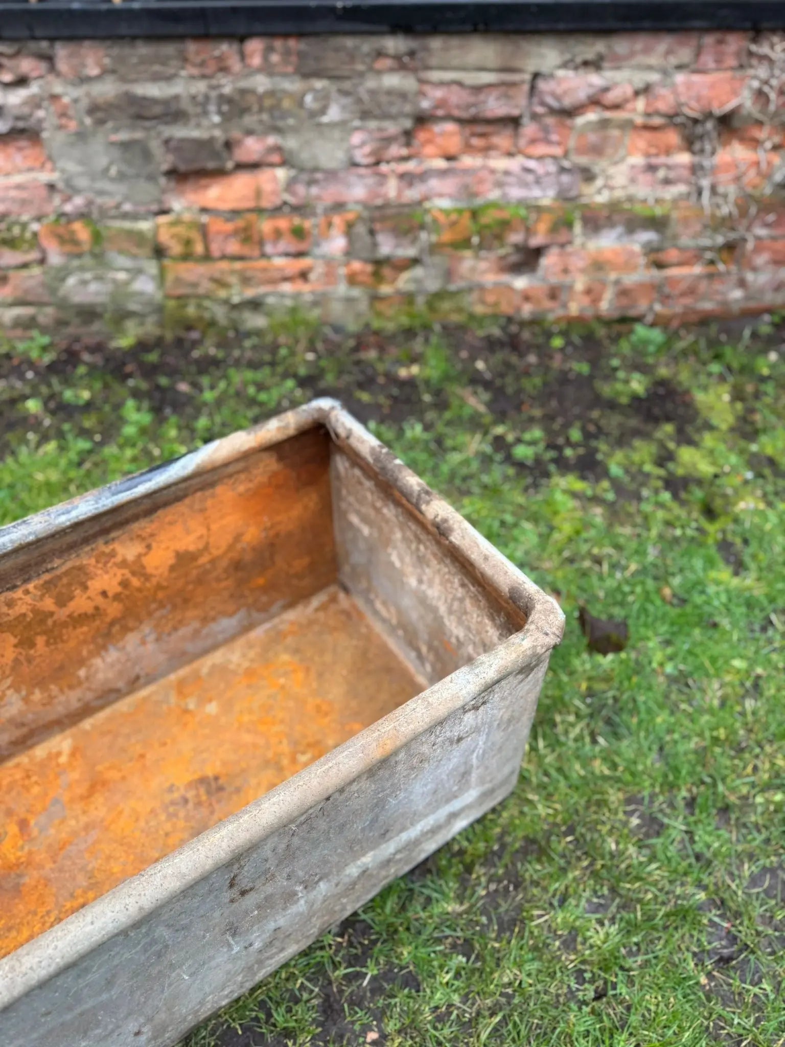 Vintage Galvanised Trough Garden Planter 123cm / Raised Flowerbed Plant Tree Pot Z2 RUSTIC WAREHOUSE NORFOLK