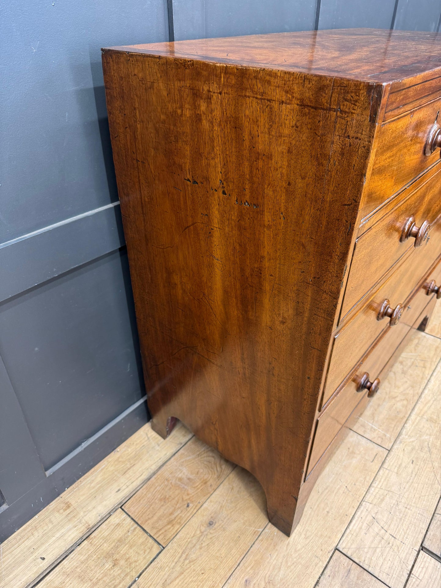 Georgian Mahogany Chest of Drawers Antique Bedroom Clothes Storage
