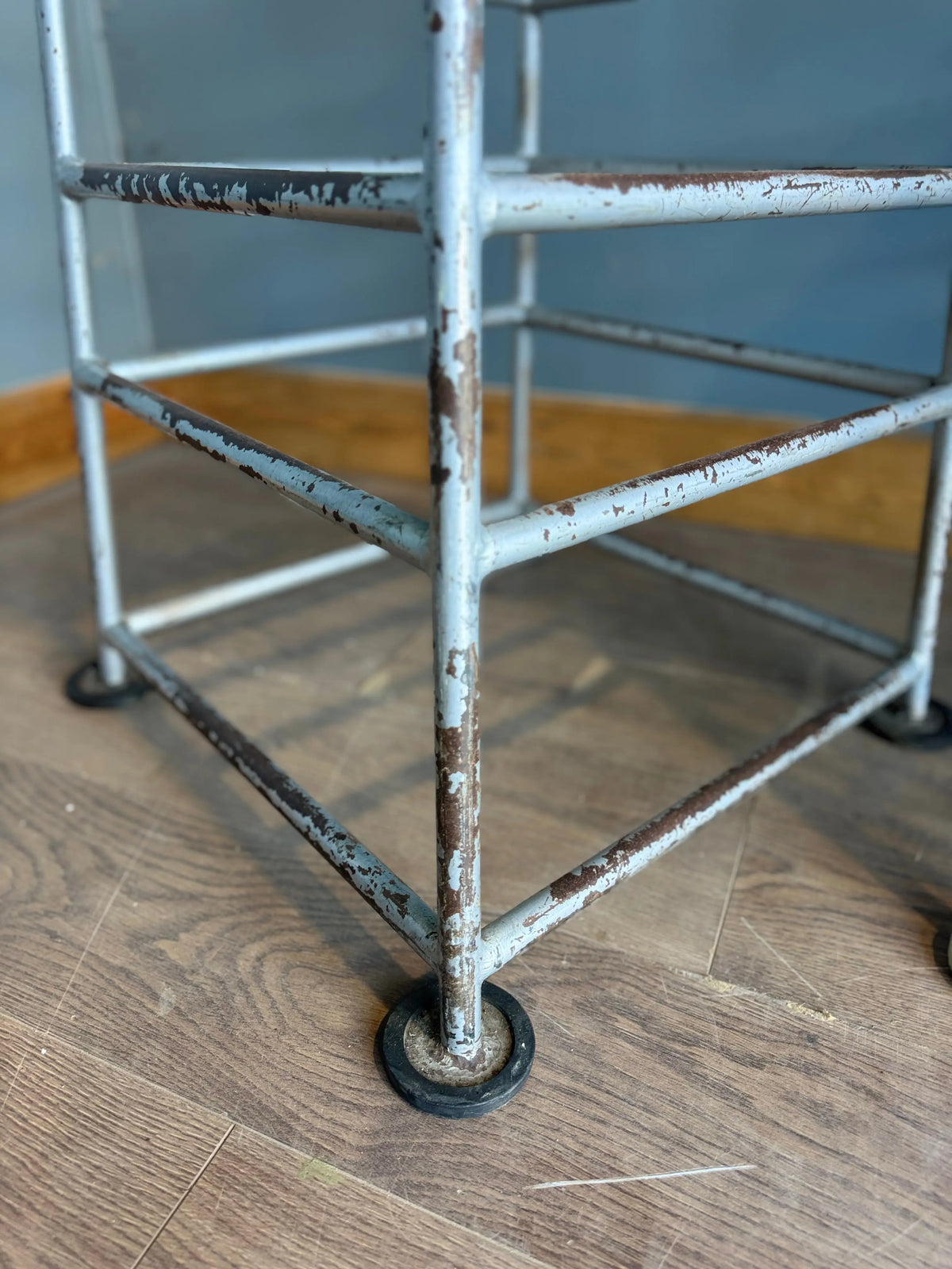 Vintage Industrial School Gym Parkour Stools Set of 3 PE Equipment Bar Seating