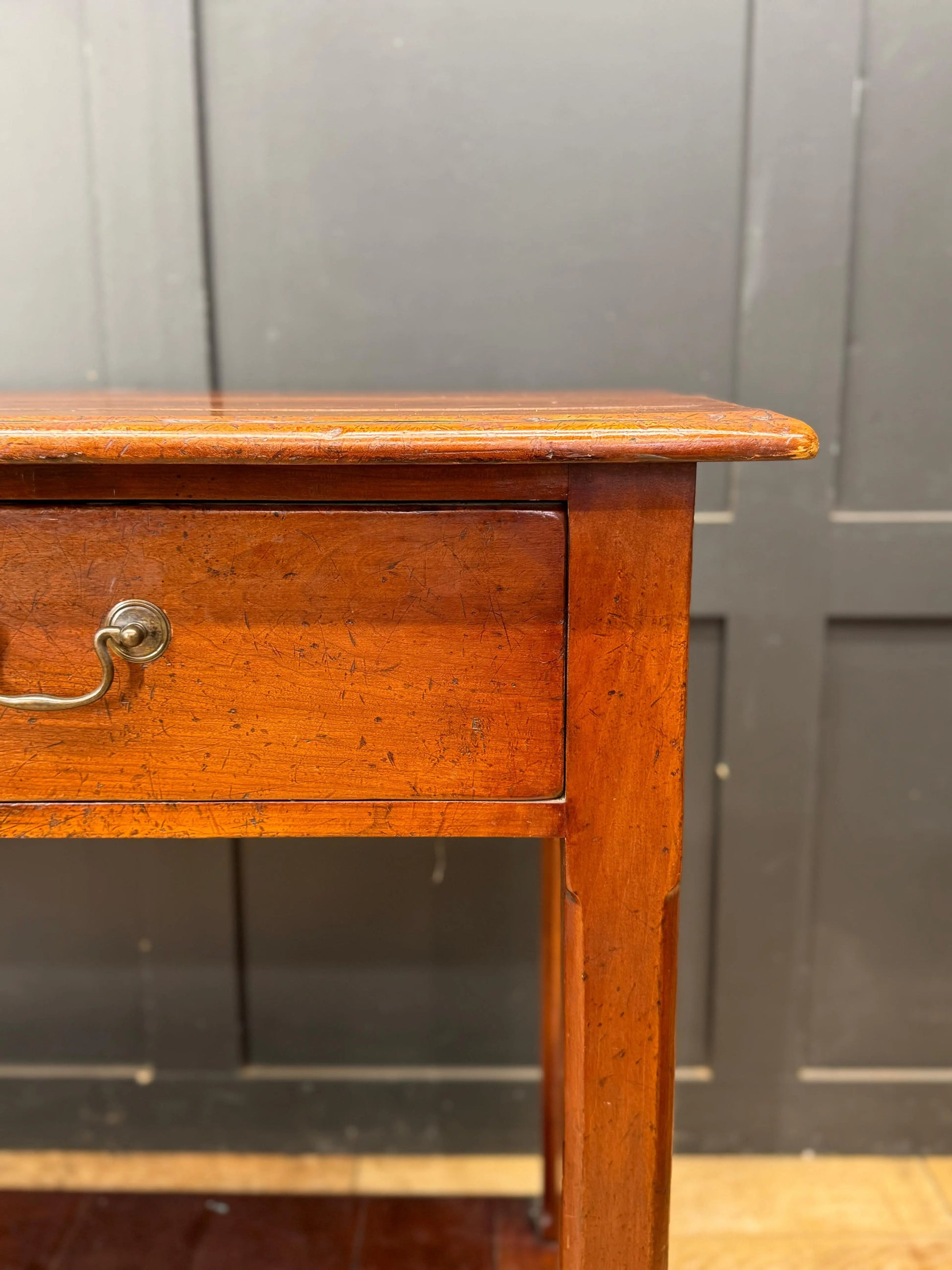 Antique Cherry Wood Dresser Base Console Sideboard Table 2 Drawer Pot Board RUSTIC WAREHOUSE NORFOLK