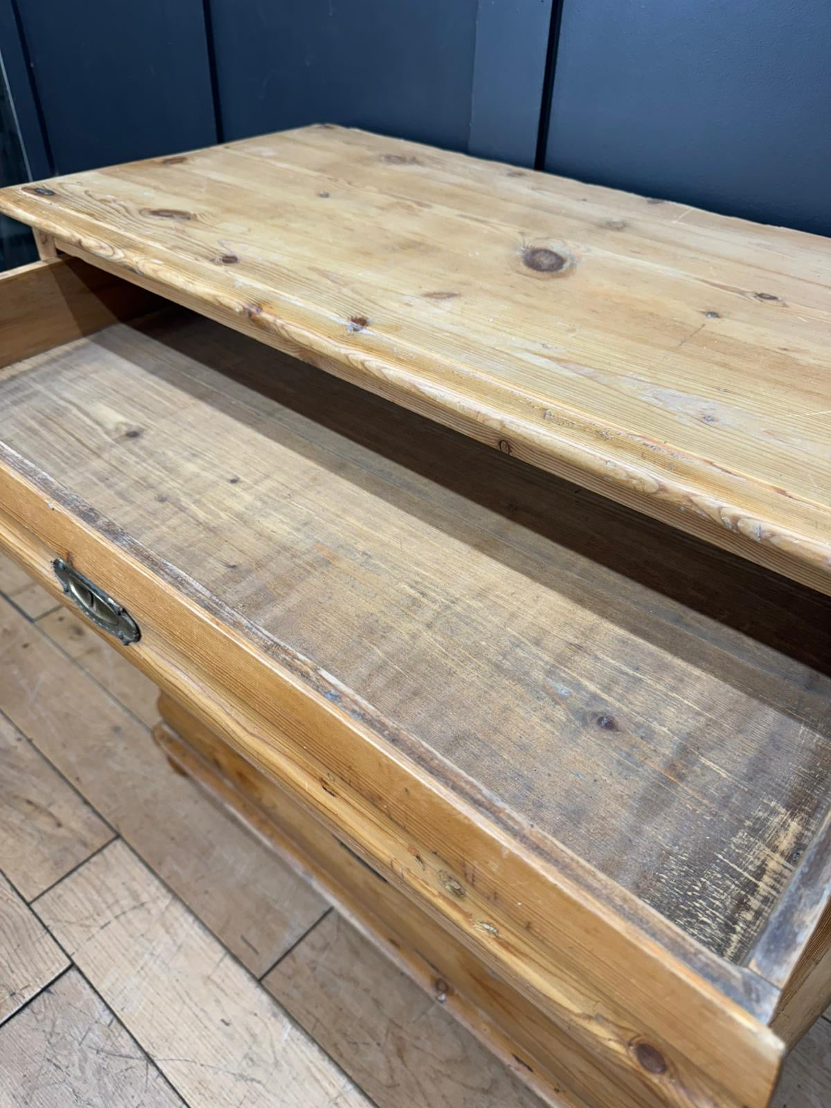 Mid Victorian Rustic Pine Chest of Drawers | Antique Farmhouse Bedroom Storage