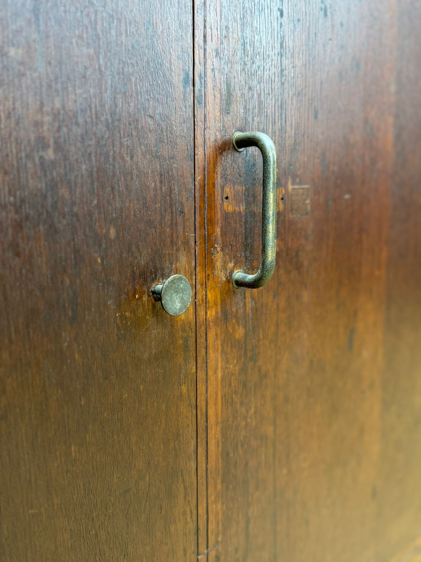 Vintage Oak Triple School Science Cupboard Cabinet – Pantry or Kitchen Storage