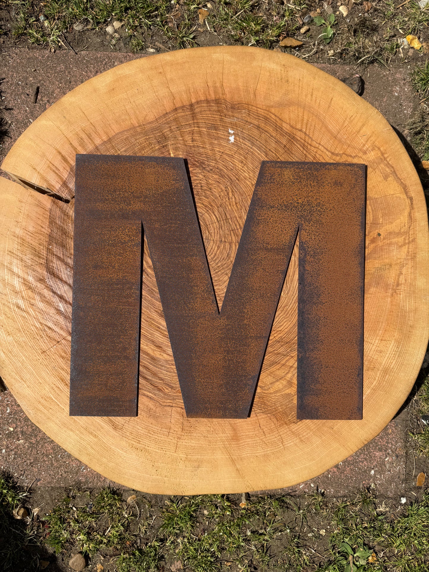 12" Rusty Fat Font Metal Letters A-Z 0-9.
