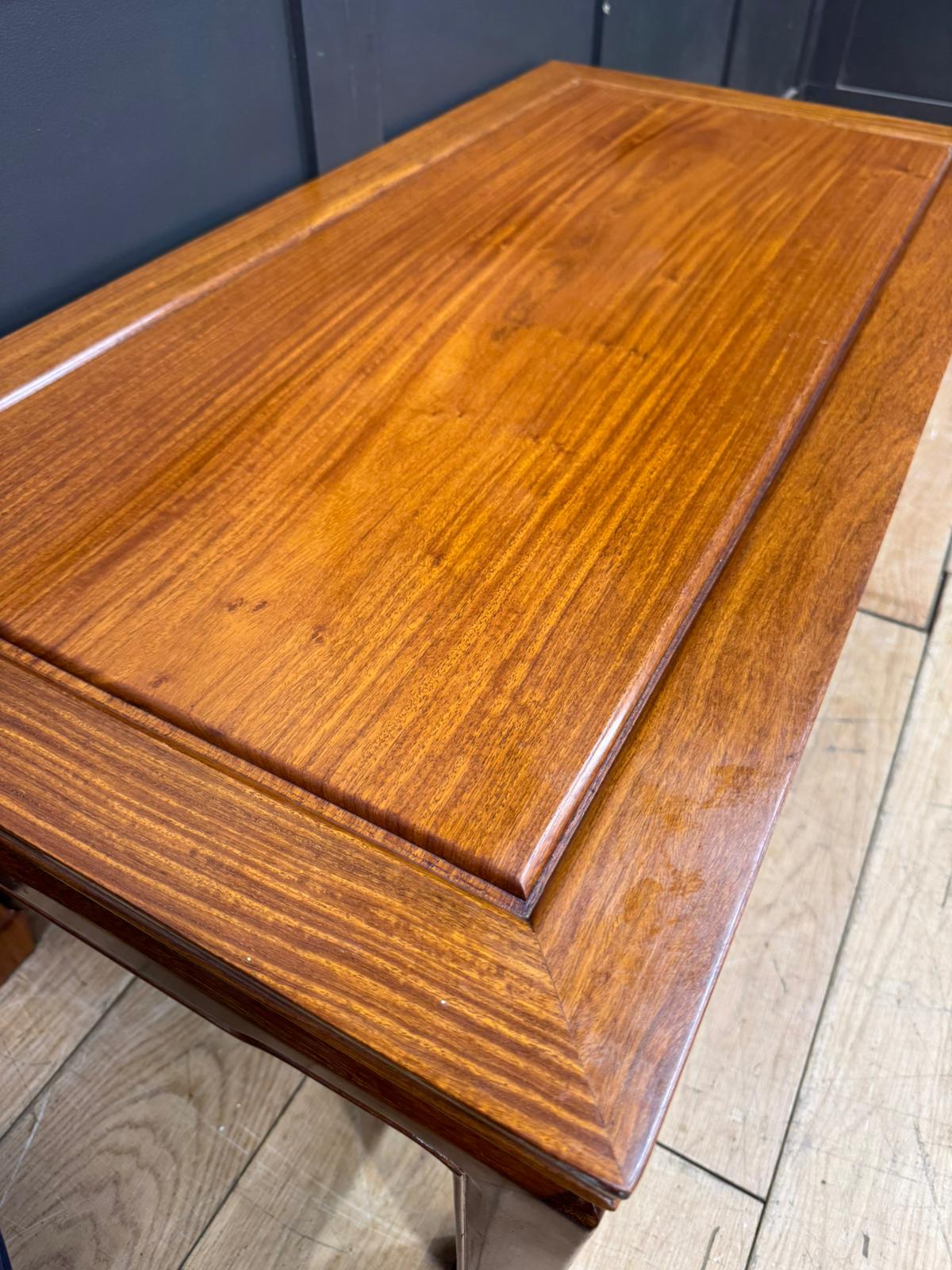 Vintage Mahogany Coffee Table / Oriental Style / Mid Century Modern Low Table A