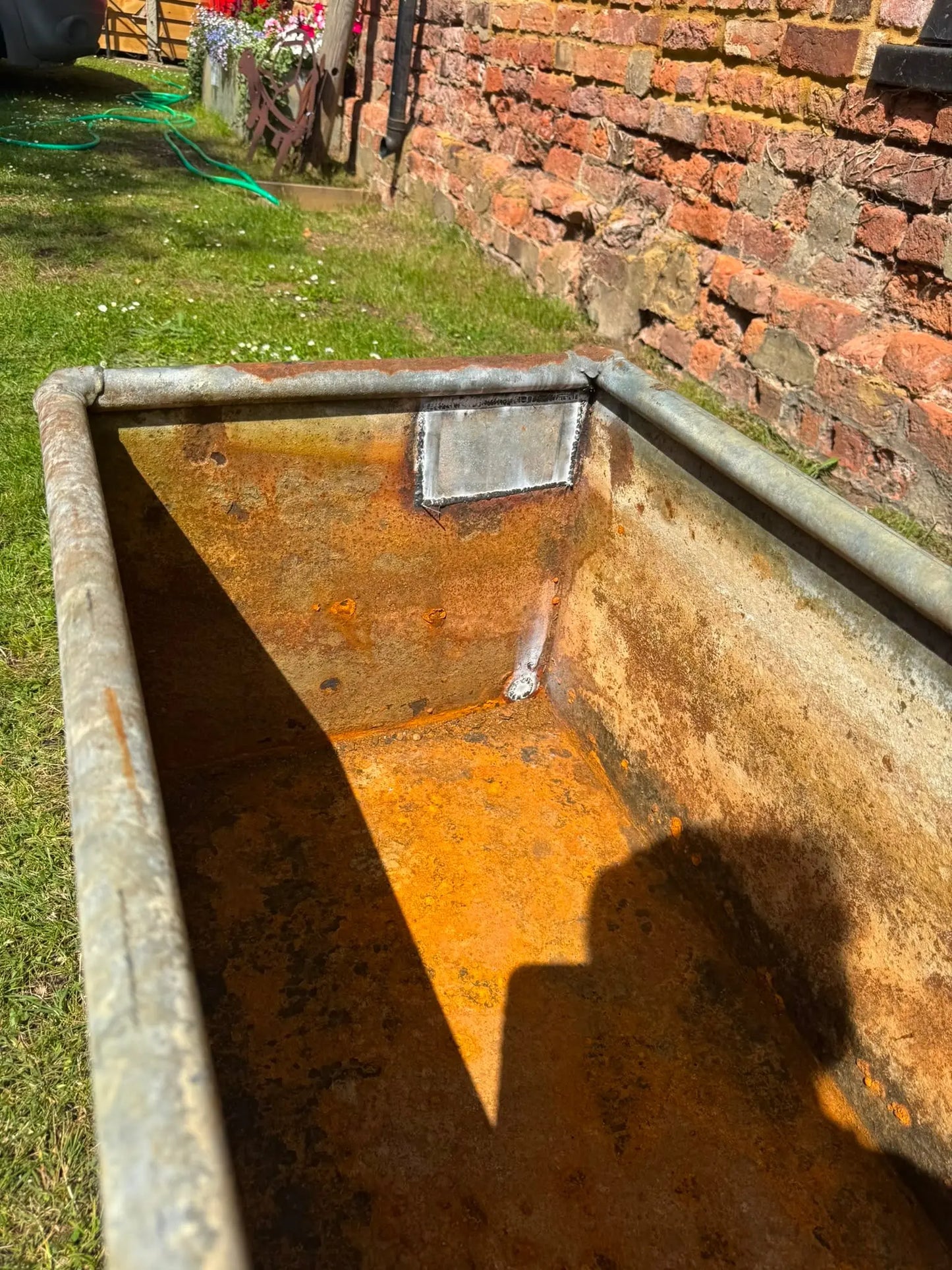 Reclaimed Galvanised Trough Large Planter /  Raised Flower Bed Plant Tree Pot T6