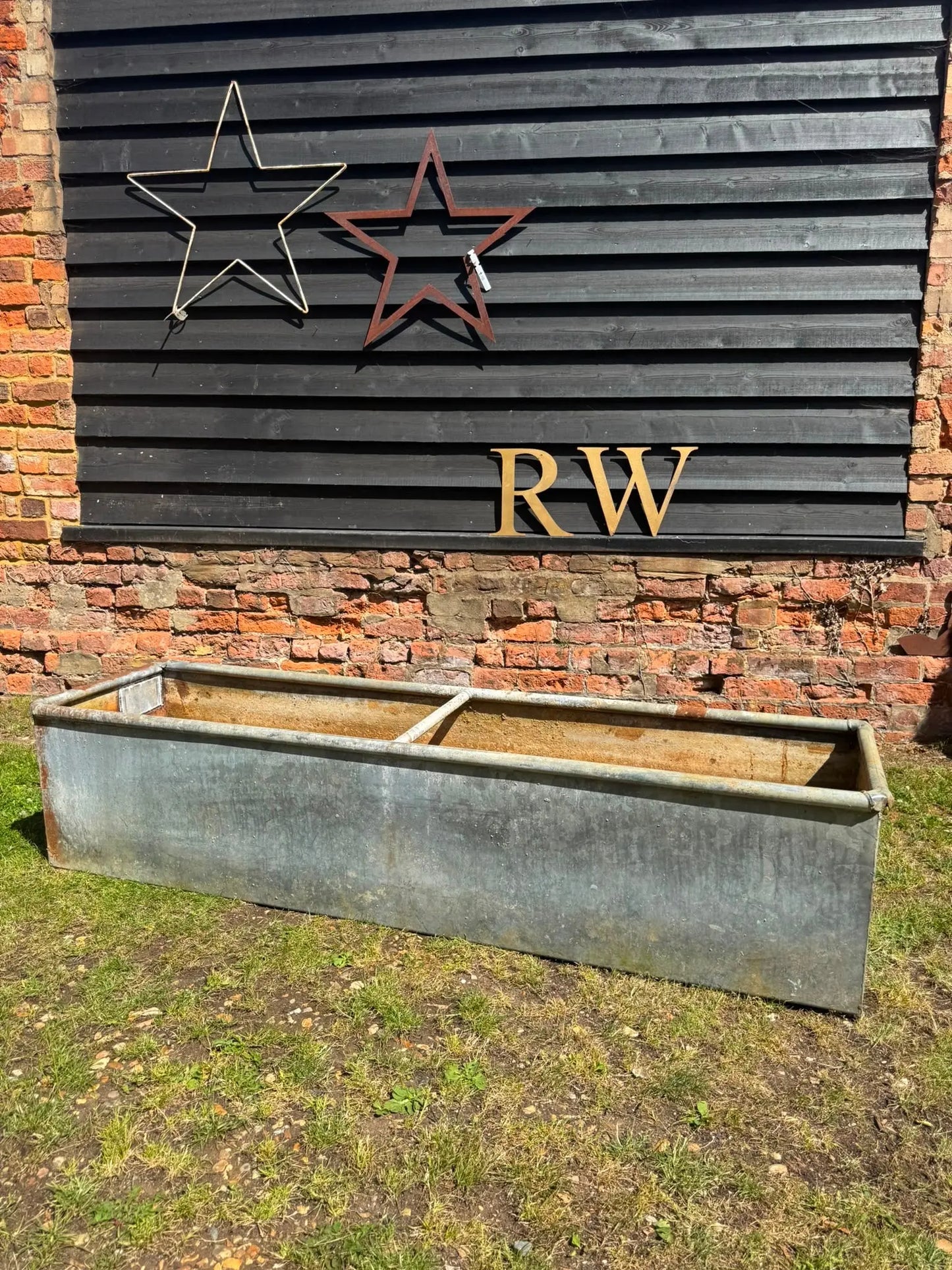 Reclaimed Galvanised Trough Large Planter /  Raised Flower Bed Plant Tree Pot T6