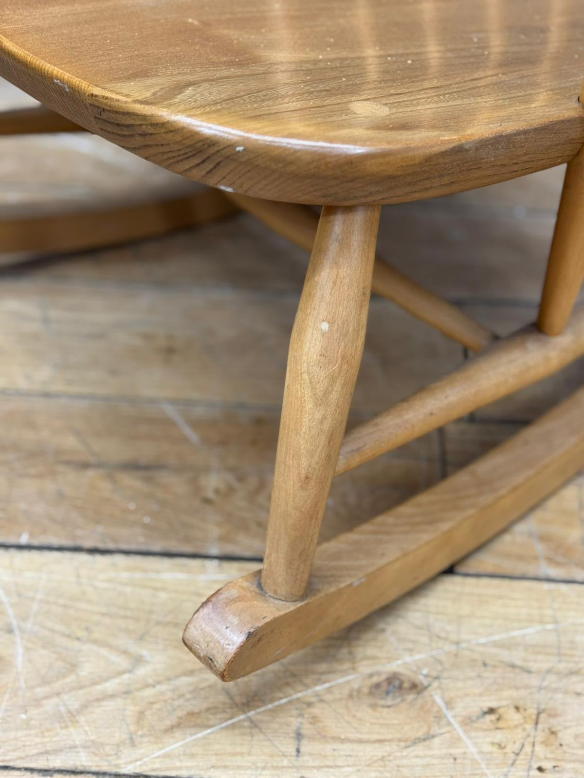 Vintage Ercol Blonde Rocking Chair Windsor Nursery Reading Scandi Mid Century