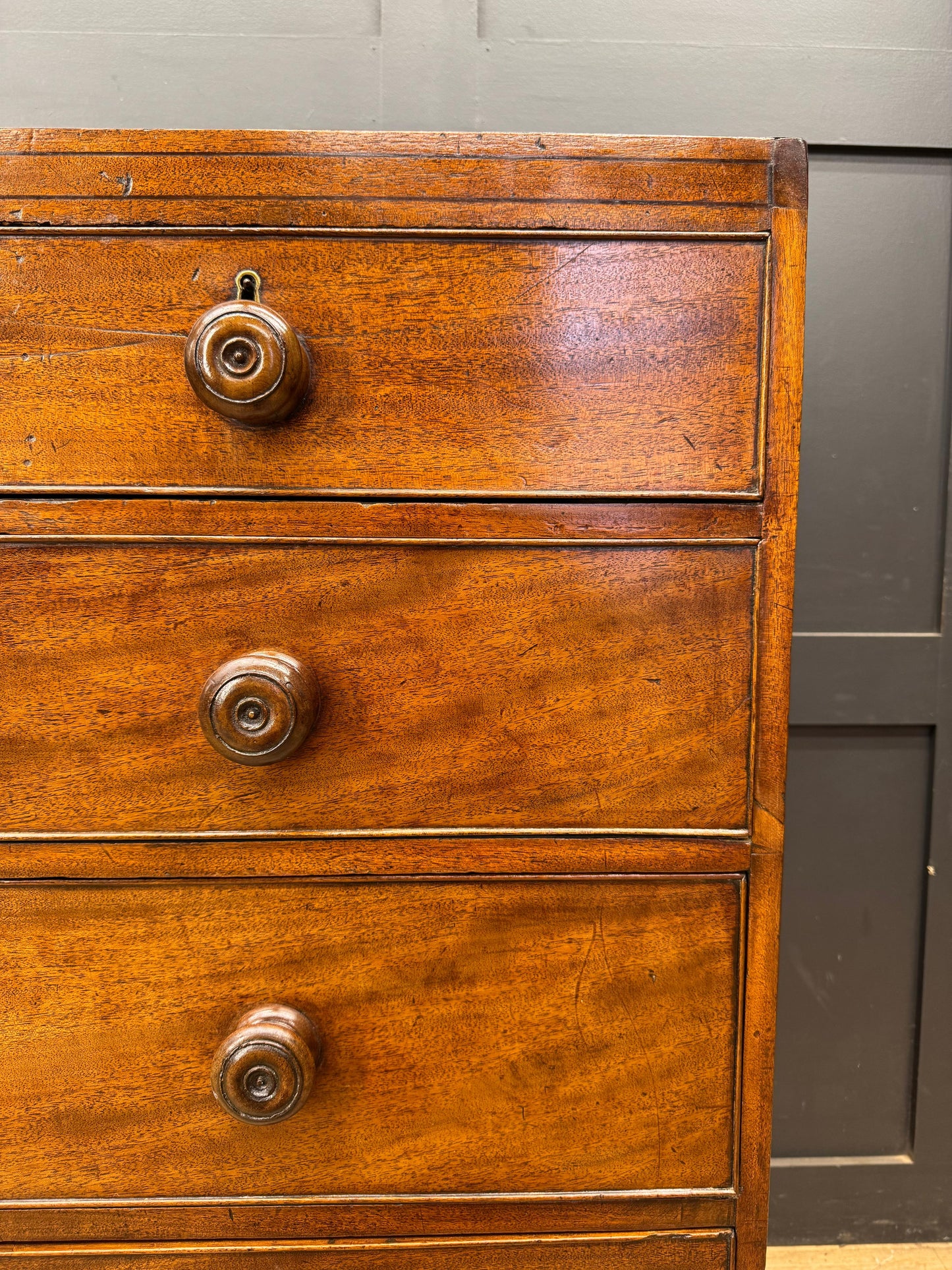 Georgian Mahogany Chest of Drawers Antique Bedroom Clothes Storage