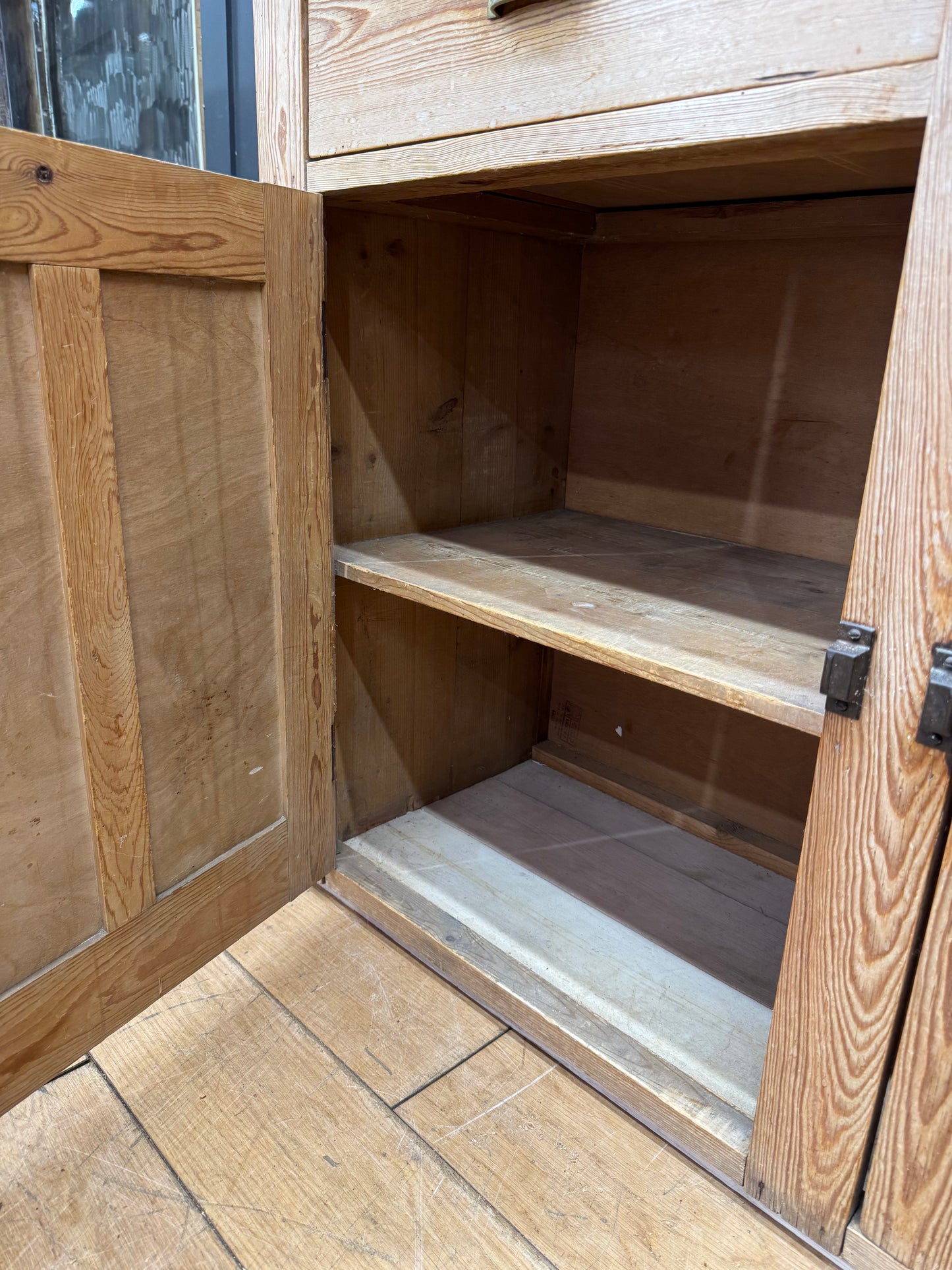 Antique Pine Kitchen Dresser Cabinet Cupboard Storage Pantry Drawers Shelves