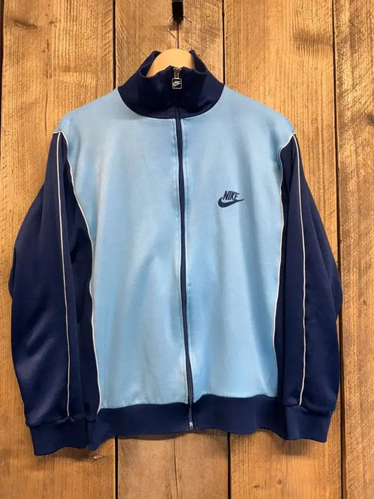 Vintage 1970s Nike Orange Swoosh Made in UK Tracksuit Top Size L