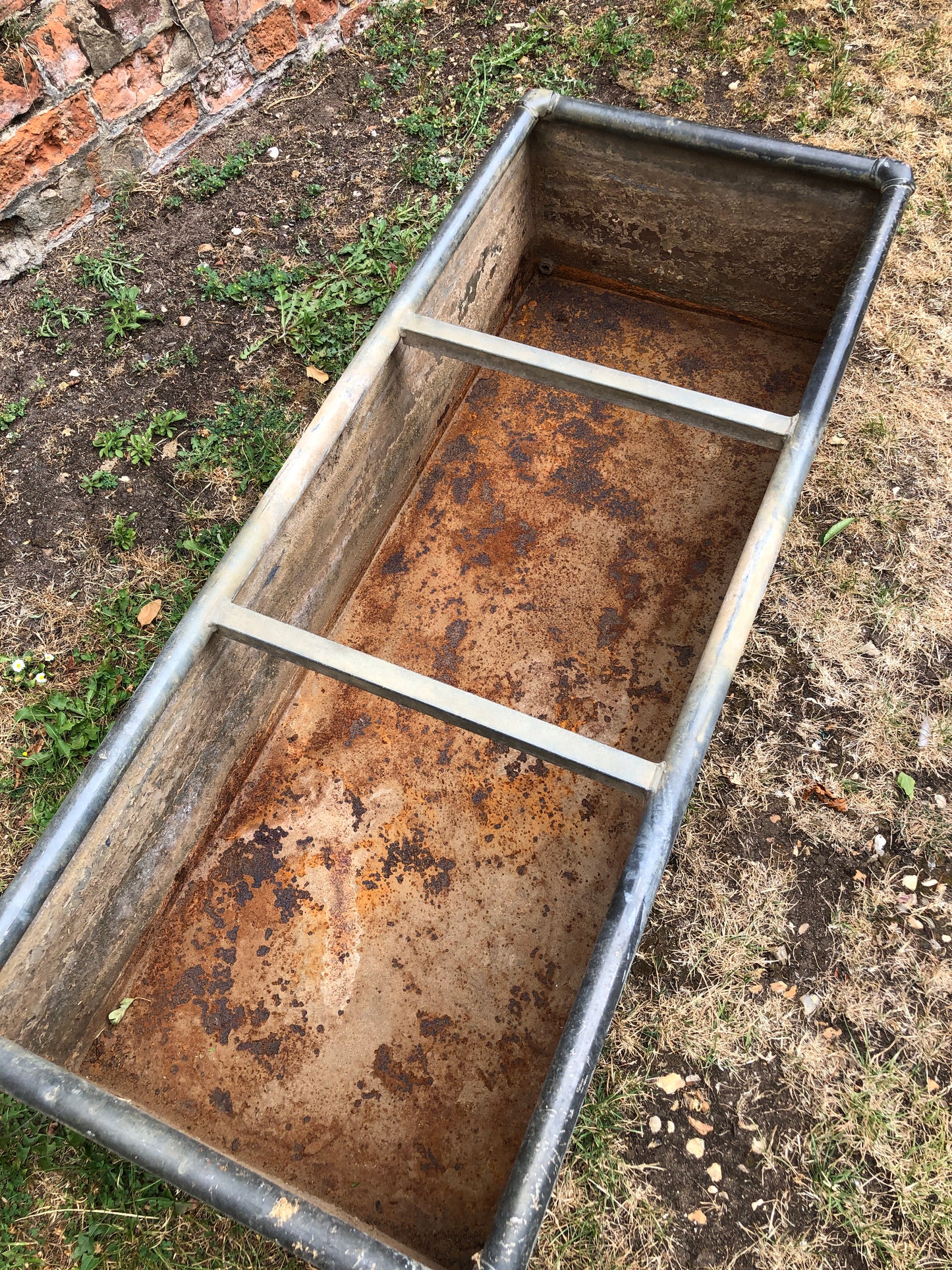 Reclaimed Galvanised Trough Large Planter / Raised Flower Bed Plant Tree Pot T10