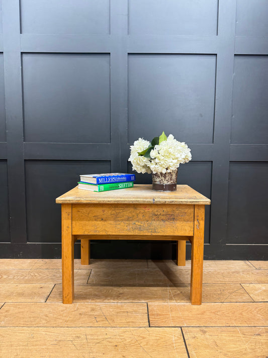 Vintage School Desk / Rustic Coffee Table / Bedside Table  / Occasional Table B