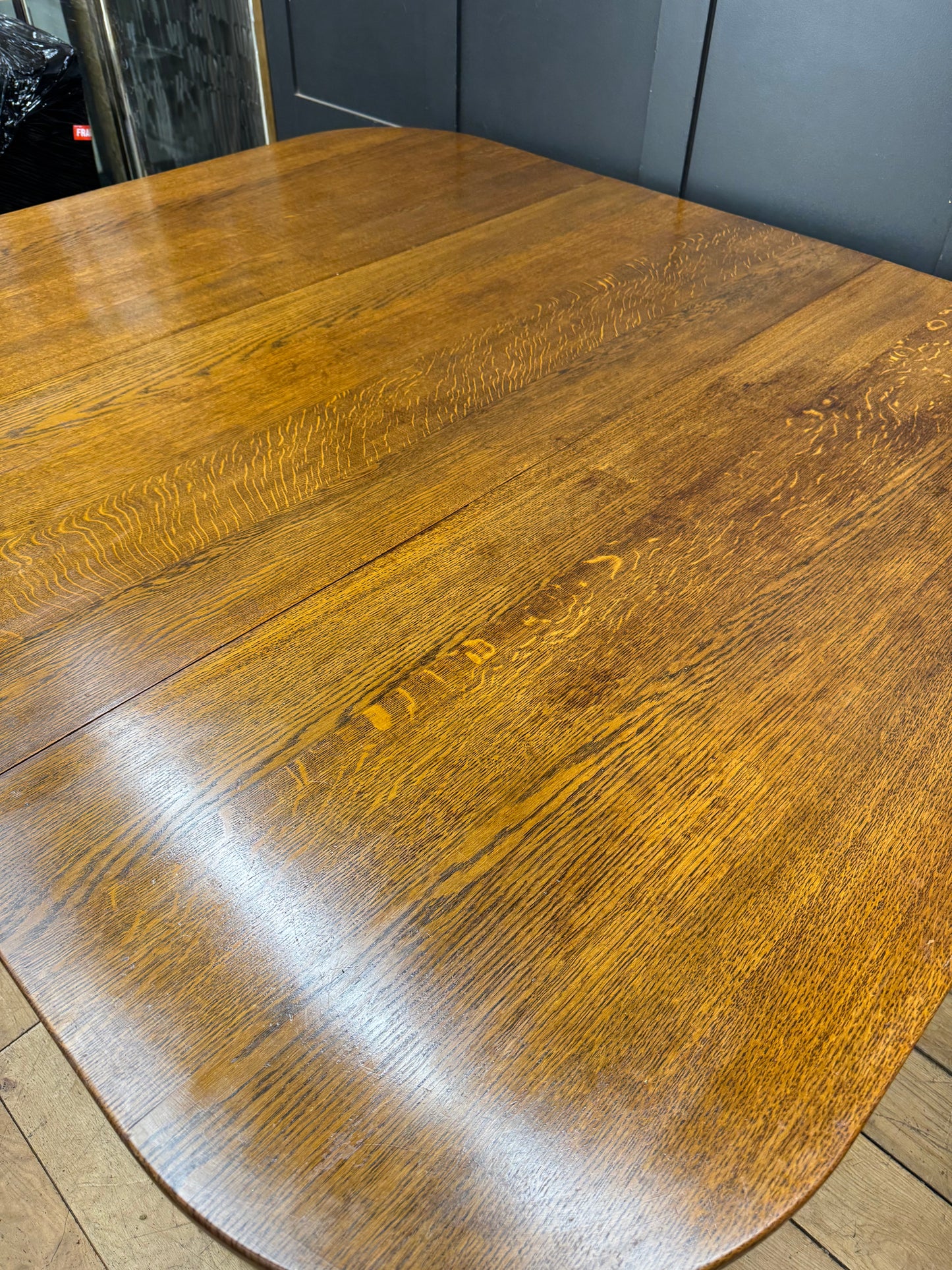 Large Solid Oak Gateleg Dining Table Drop Leaf Kitchen Table Sideboard