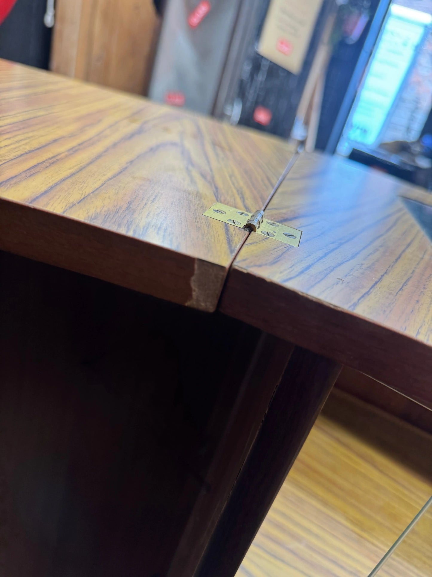 Vintage 1960s Turnidge London Teak Metamorphic Cocktail Bar Drinks Cabinet