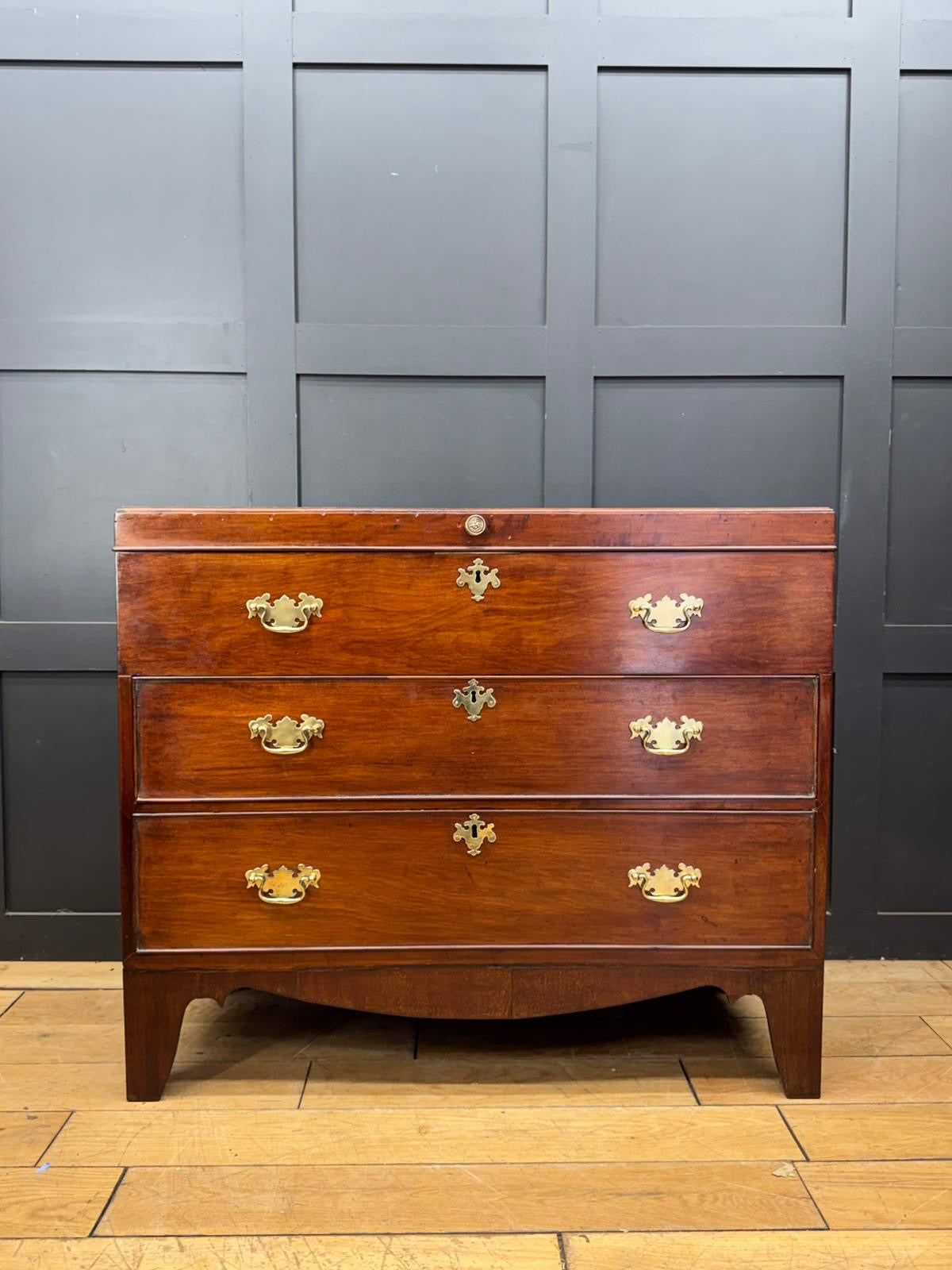 Antique Chest Of Drawers Georgian Mahogany Mule Chest Blanket Box Storage