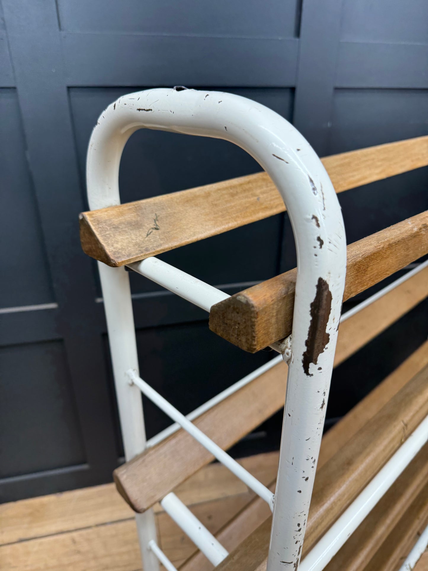 Vintage Industrial French Bakers Trolley Boulangerie Shoe Rack - Shop Display B
