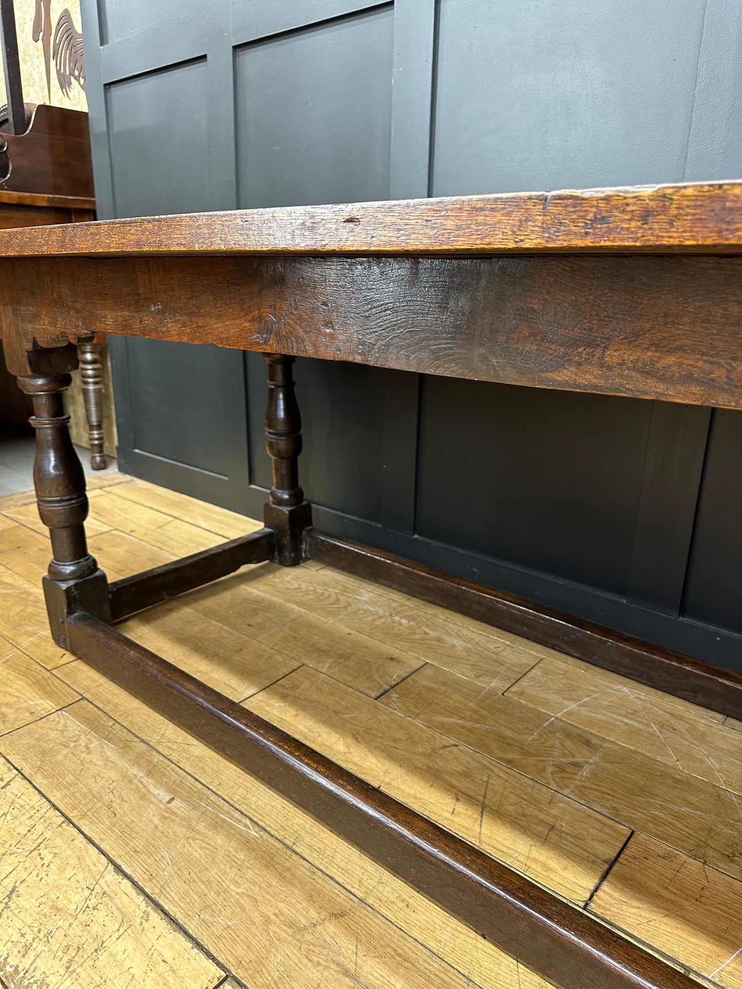 Antique Refectory Table  / Oak Dining Table / Farmhouse Kitchen Table