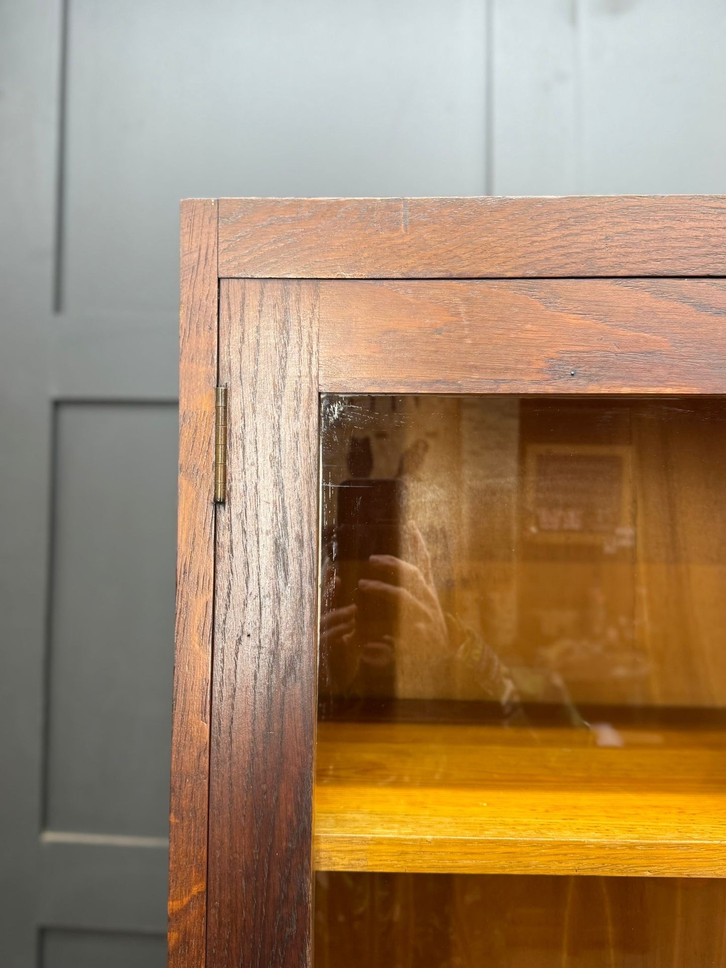 Vintage Oak Triple School Science Cupboard Cabinet – Pantry or Kitchen Storage