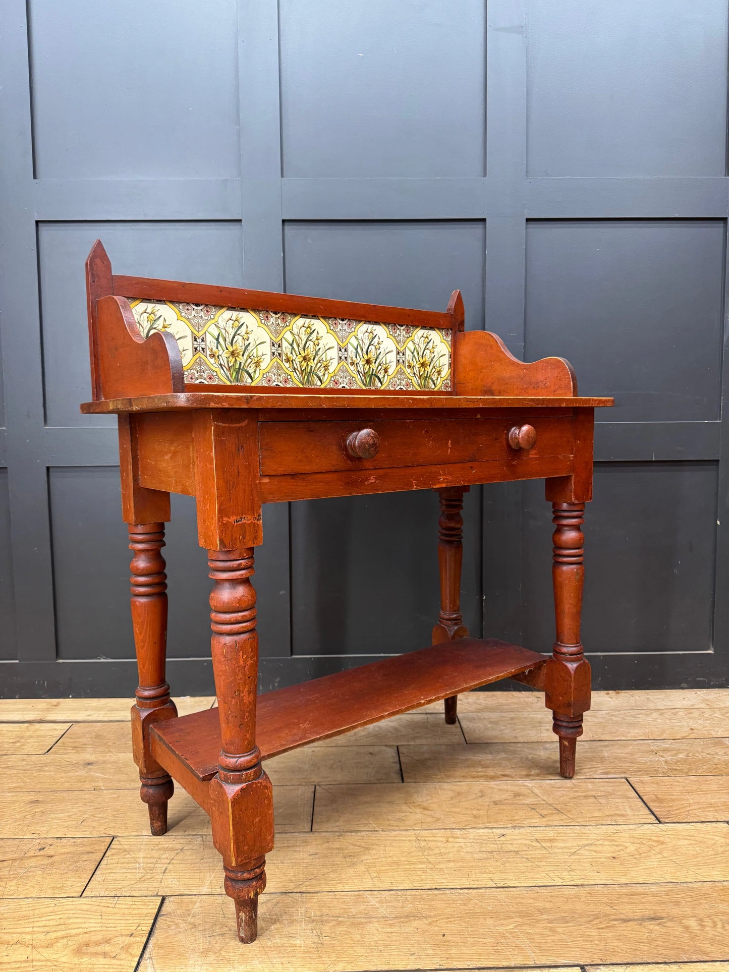 Antique Pine Washstand  Side Table / Dressing Table /Sideboard Desk RUSTIC WAREHOUSE NORFOLK