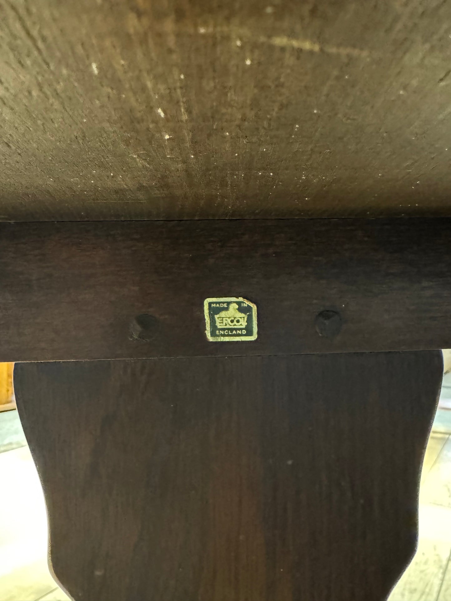 Vintage Ercol Solid Elm Refectory Dining Table – 152cm, Kitchen Table