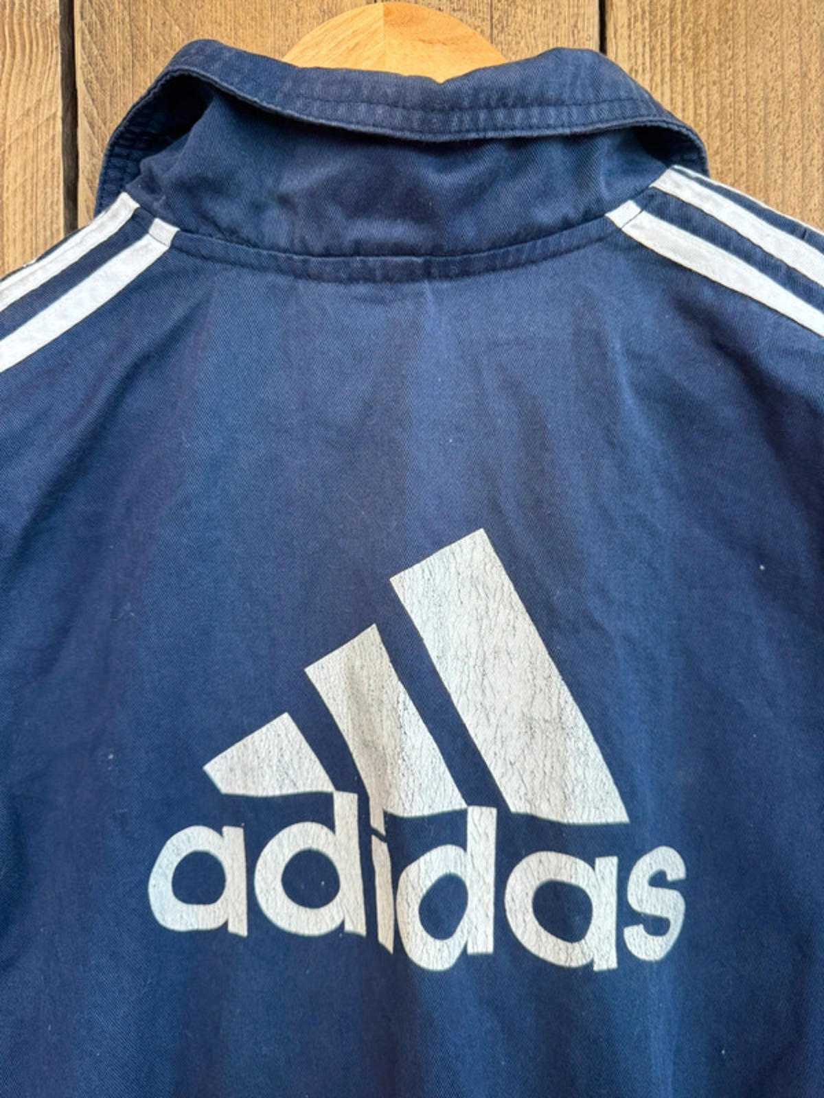 Vintage 90s Adidas Retro Drill Tracksuit Top Sweater Jumper Men’s Large