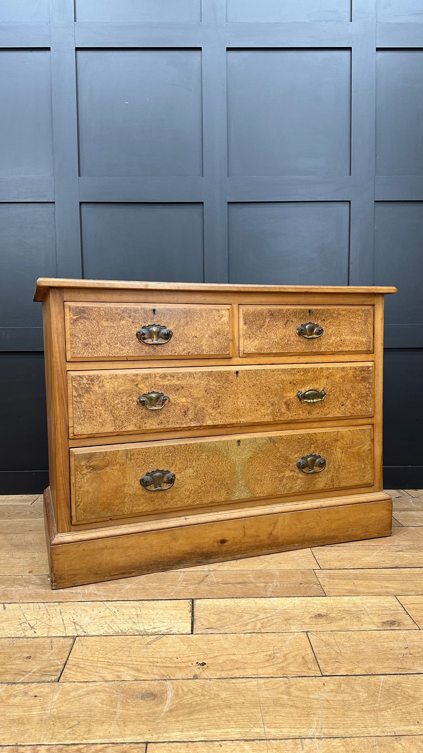 Antique Walnut Chest Of Drawers / Bedroom Dresser /Dressing Table /Storage