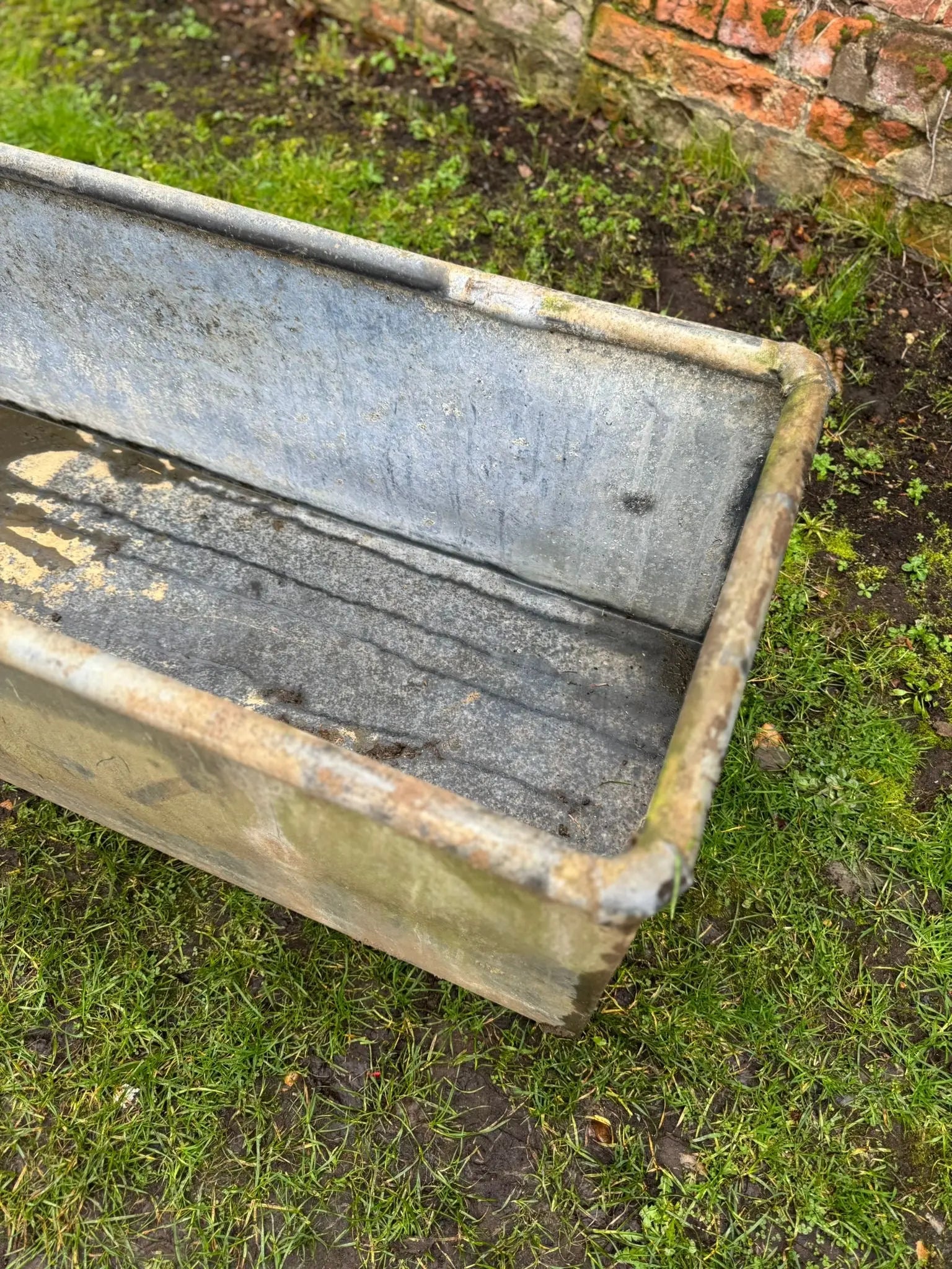 Reclaimed Galvanised Trough Large Planter /  Raised Flower Bed Plant Tree Pot Z3 RUSTIC WAREHOUSE NORFOLK