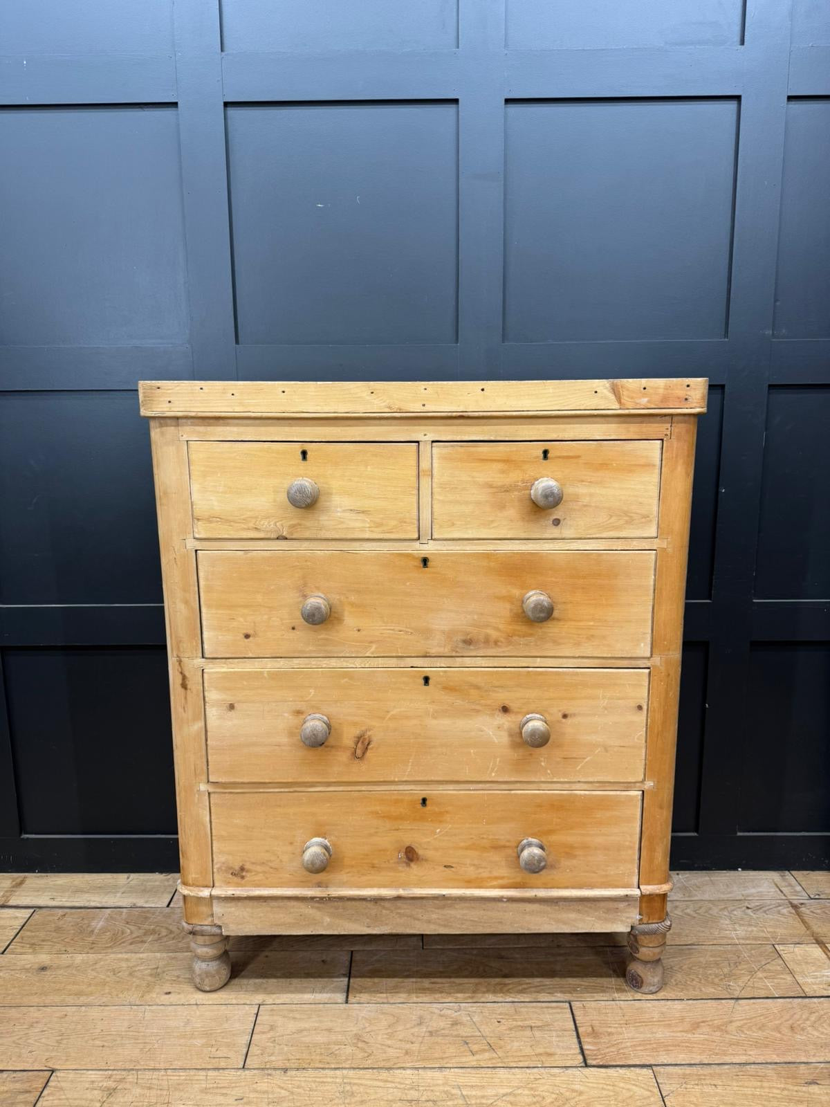 Antique Rustic Pine Chest of Drawers | Antique Farmhouse Bedroom Storage