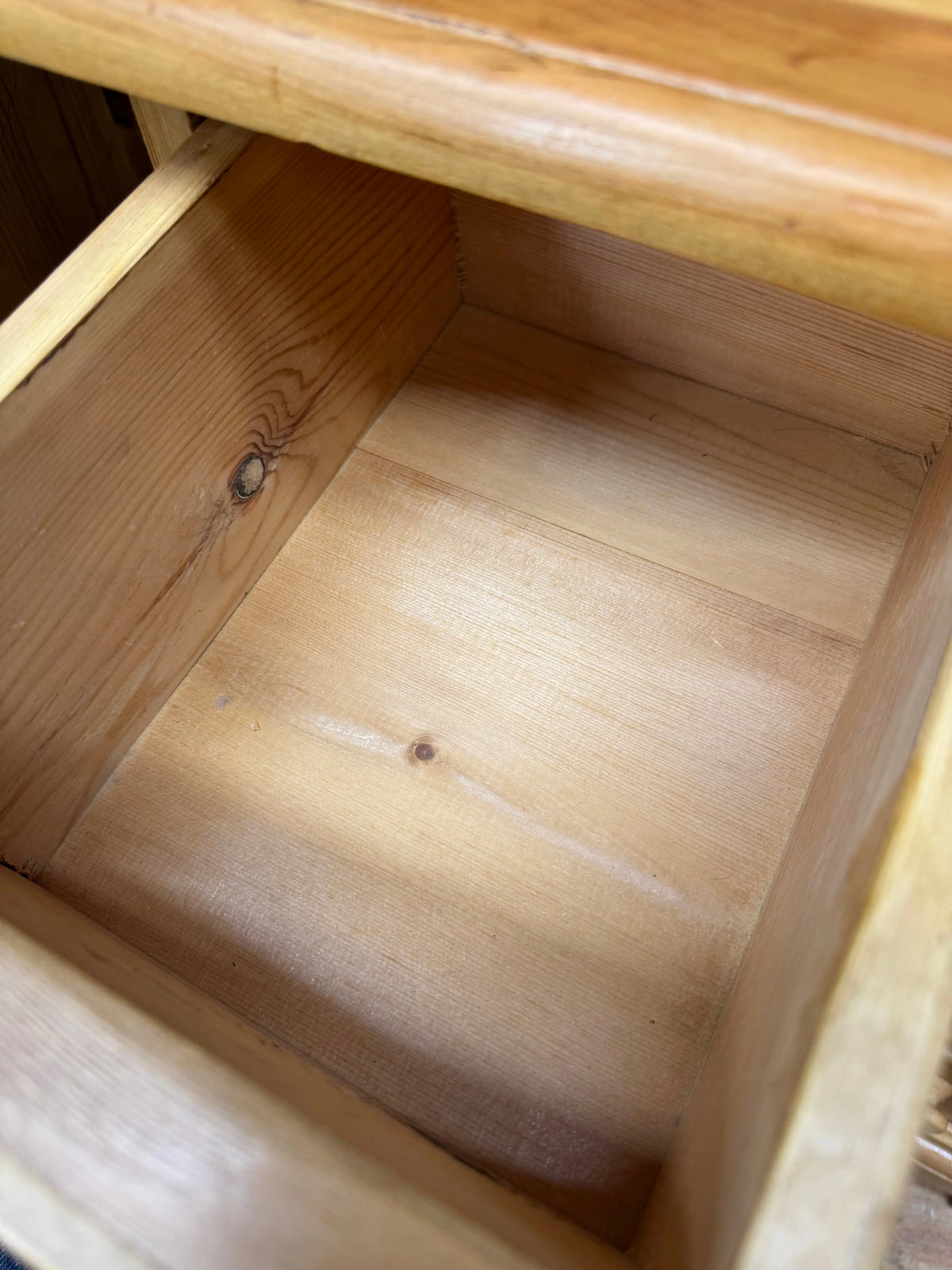 Pair Rustic Pine Bedside Tables Drawers Country Farmhouse Bedside Cabinets RUSTIC WAREHOUSE NORFOLK