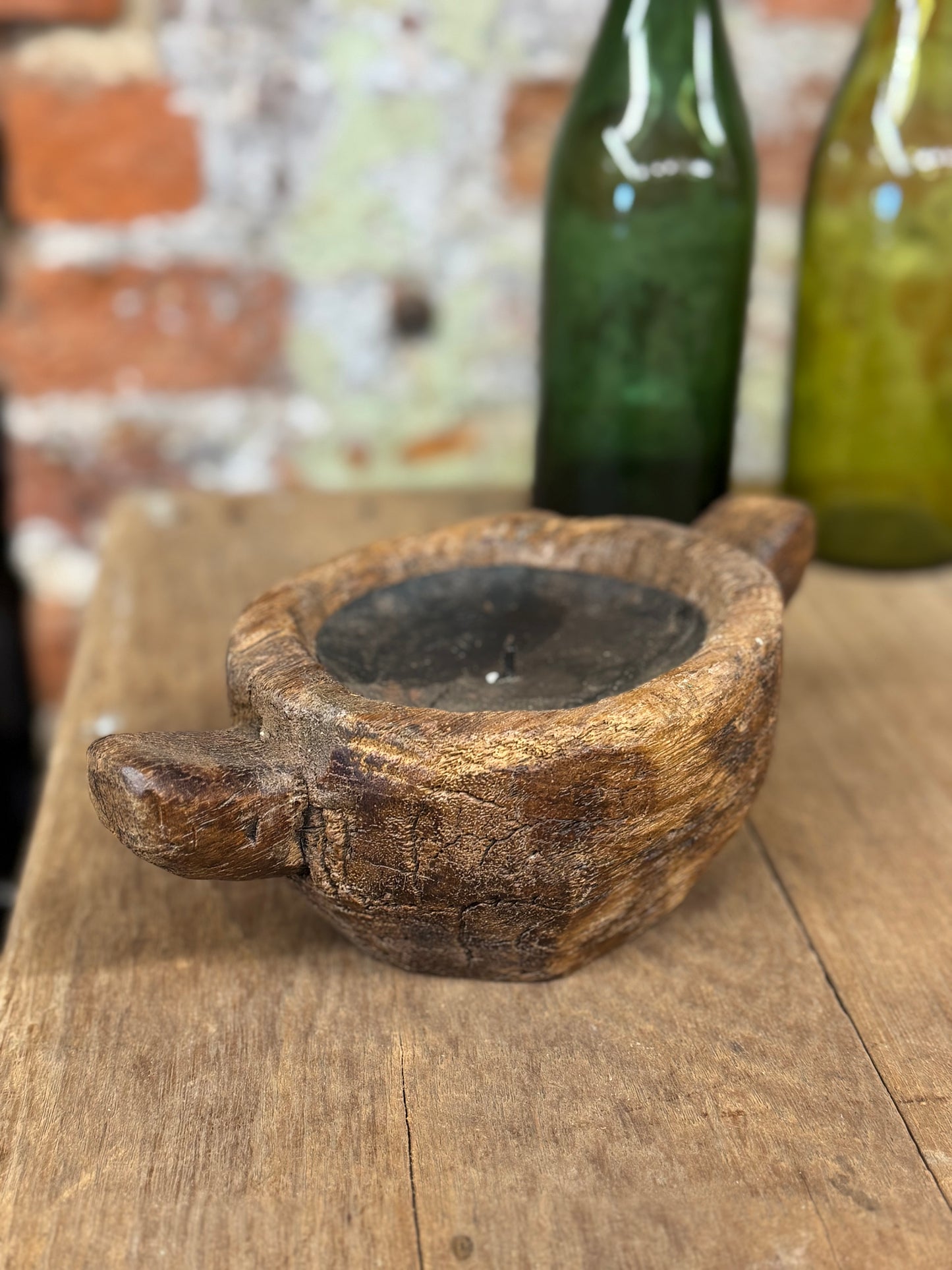 Rustic Wooden Candle Holder / Church Candle Stand / Reclaimed Farmhouse Decor OO