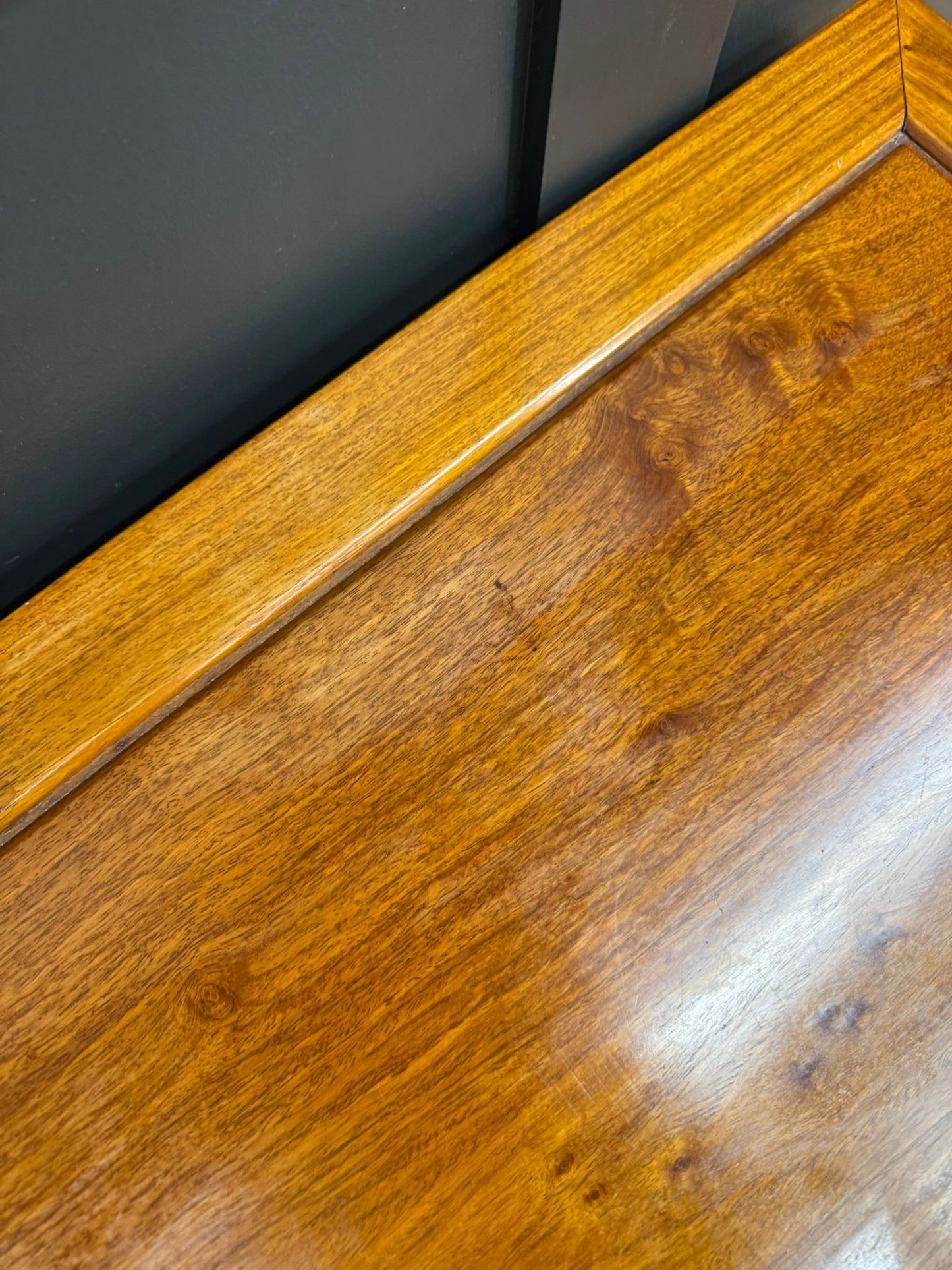 Vintage Mahogany Coffee Table / Oriental Style / Mid Century Modern Low Table B