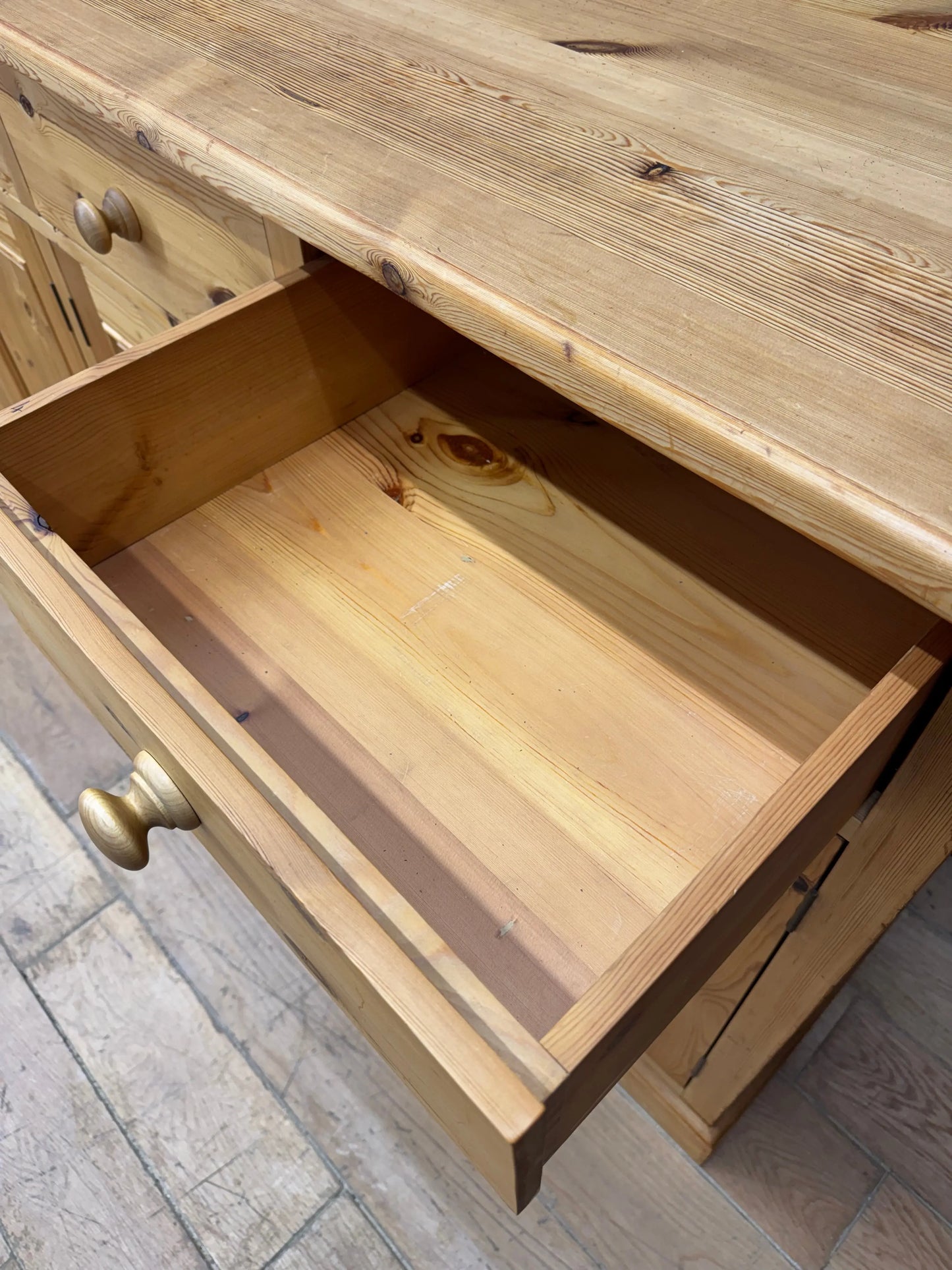 Large Solid Pine Kitchen Sideboard 4 Door 4 Drawer Rustic Farmhouse