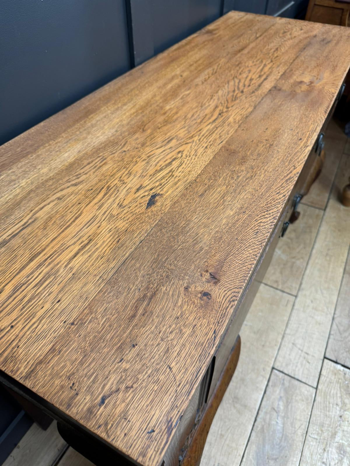 Arts & Crafts Oak Sideboard Dresser Base with Drawers and Cupboard