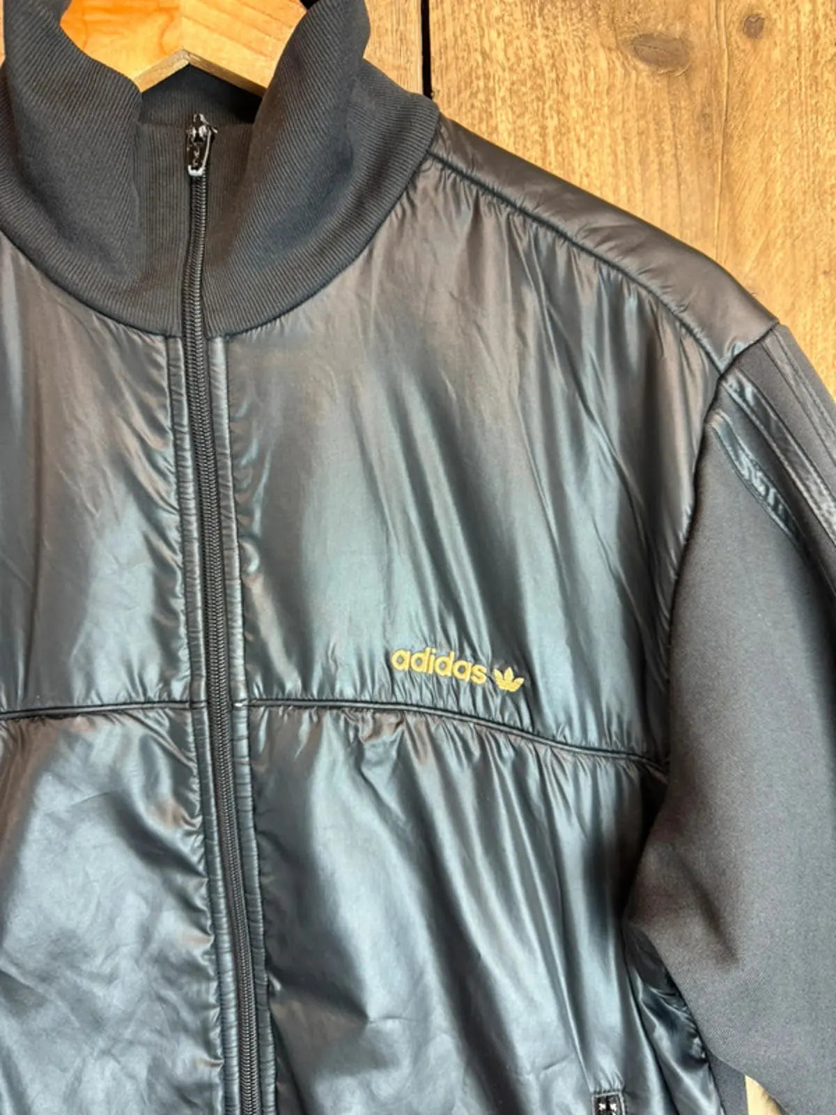 Vintage Adidas Originals tracksuit top / jacket , Black and Gold , Men’s Medium adidas