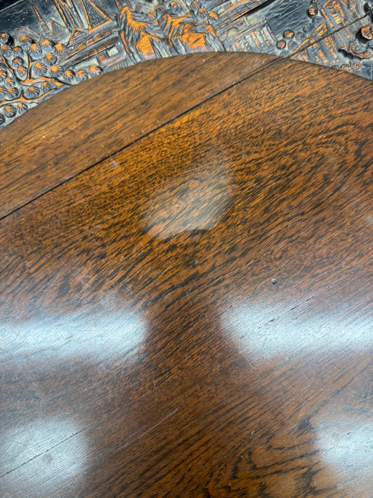 Mid-Century Chinese Carved Camphorwood Blanket Chest Trunk Box Coffee Table