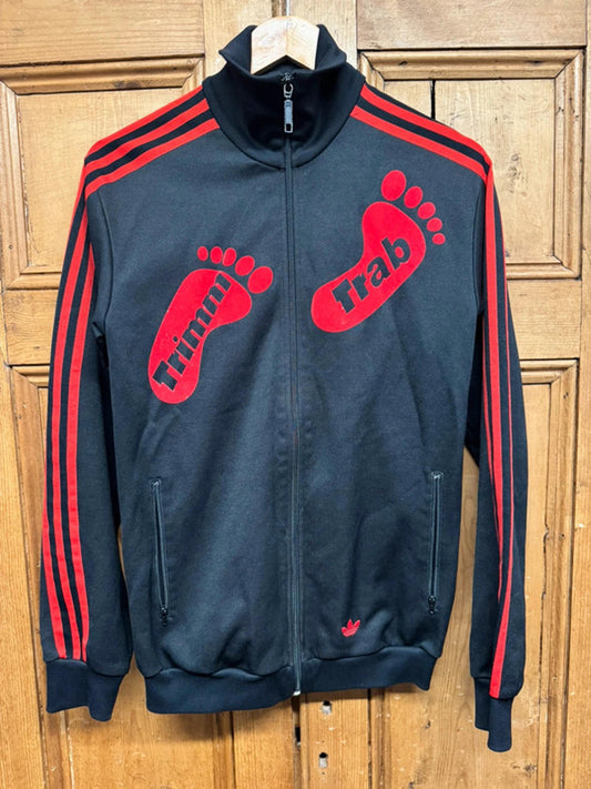 A Vintage Adidas Originals Trimm Trab Tracksuit Top Mens Small Retro